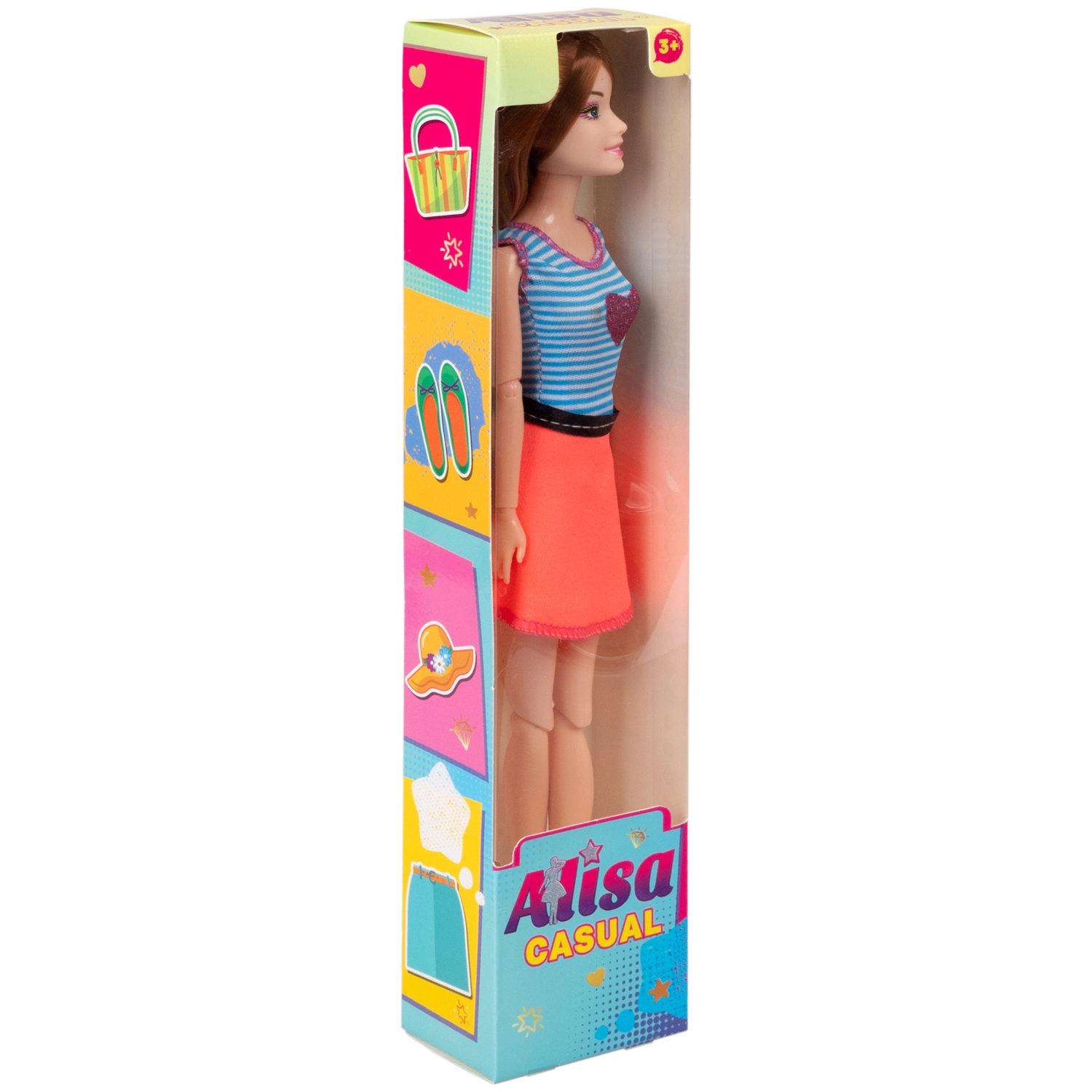 Кукла Alisa Casual в повседневной одежде, с гнущимися руками и ногами, 29 см, в ассортименте, 1 шт.
