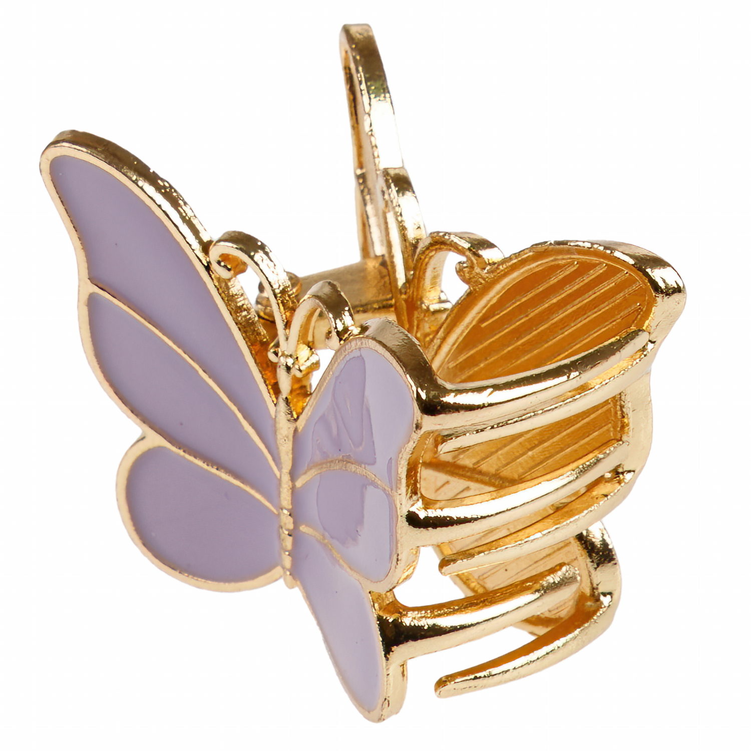 Lukky Fashion крабик д.волос Бабочка металл и эмаль,3 цв.: розовый/бежевый/фиолетовый микс