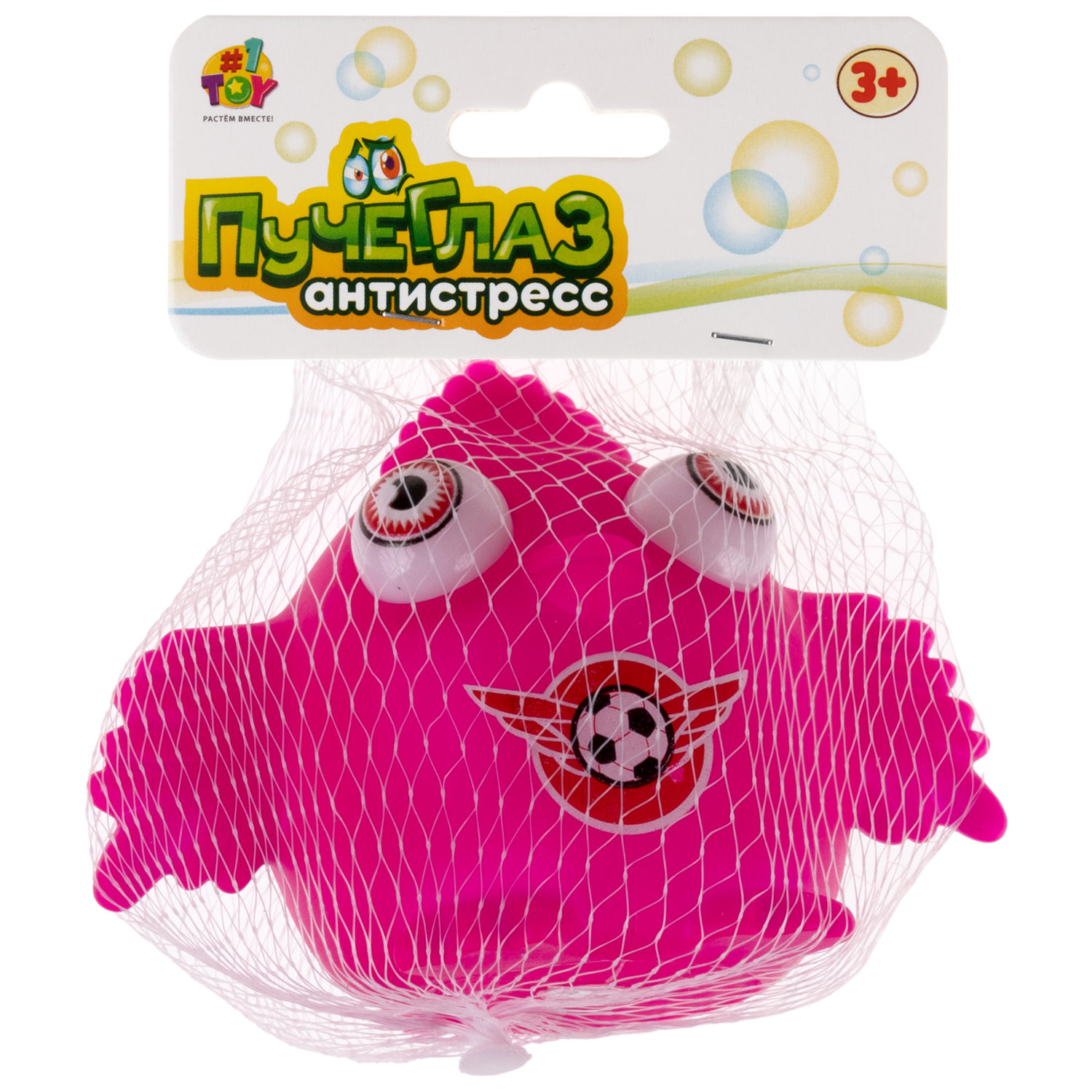 1TOY Пучеглаз-антистресс "Птицы" 7х6x5 см, розовый