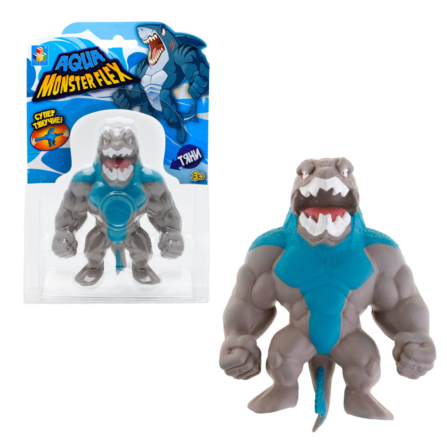 1Toy Игрушка для мальчика, тянучка монстр MONSTER FLEX AQUA, антистресс, 14 видов в ассортименте