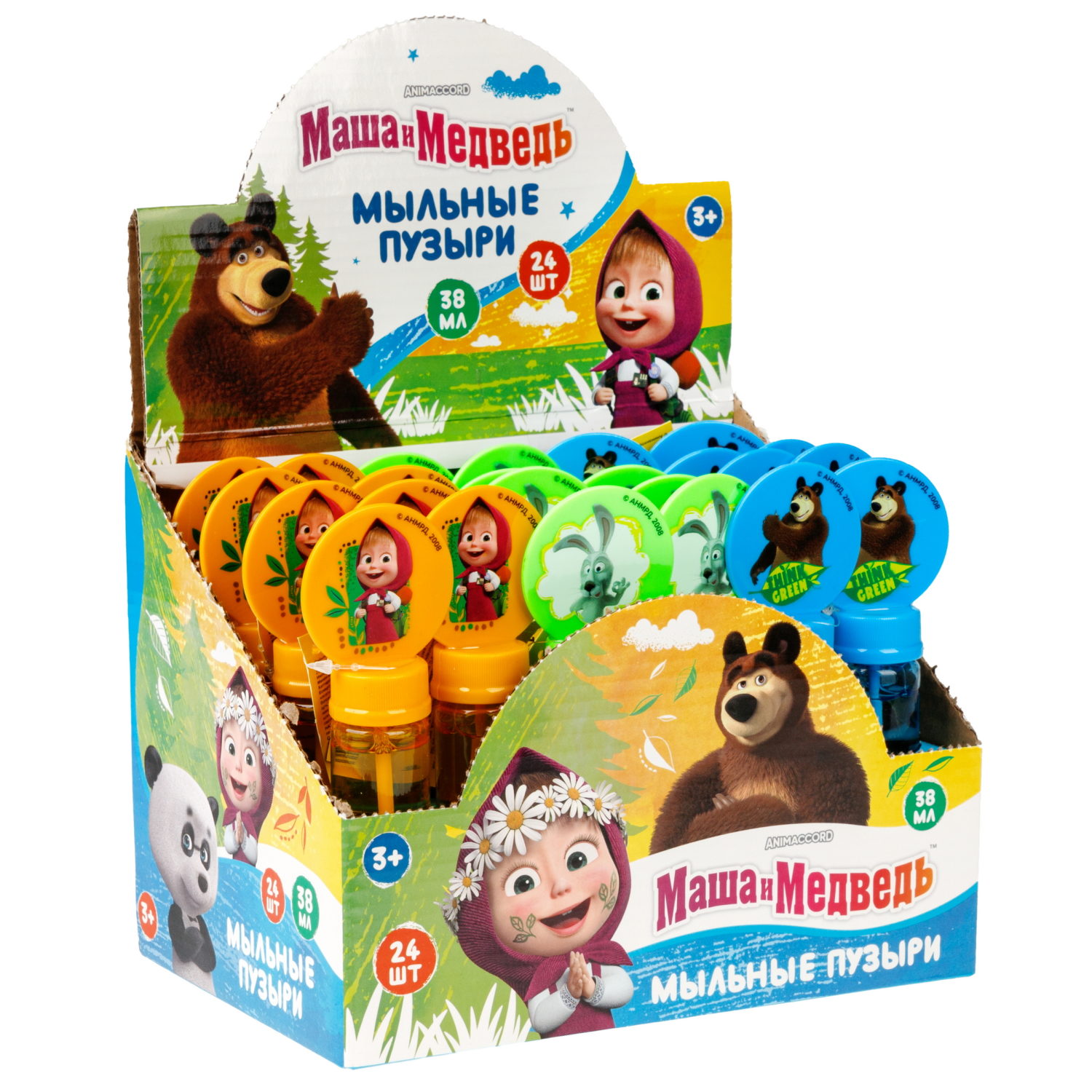 Маша и Медведь мыл. пуз. колба с кругляшом, 38 мл в д/б