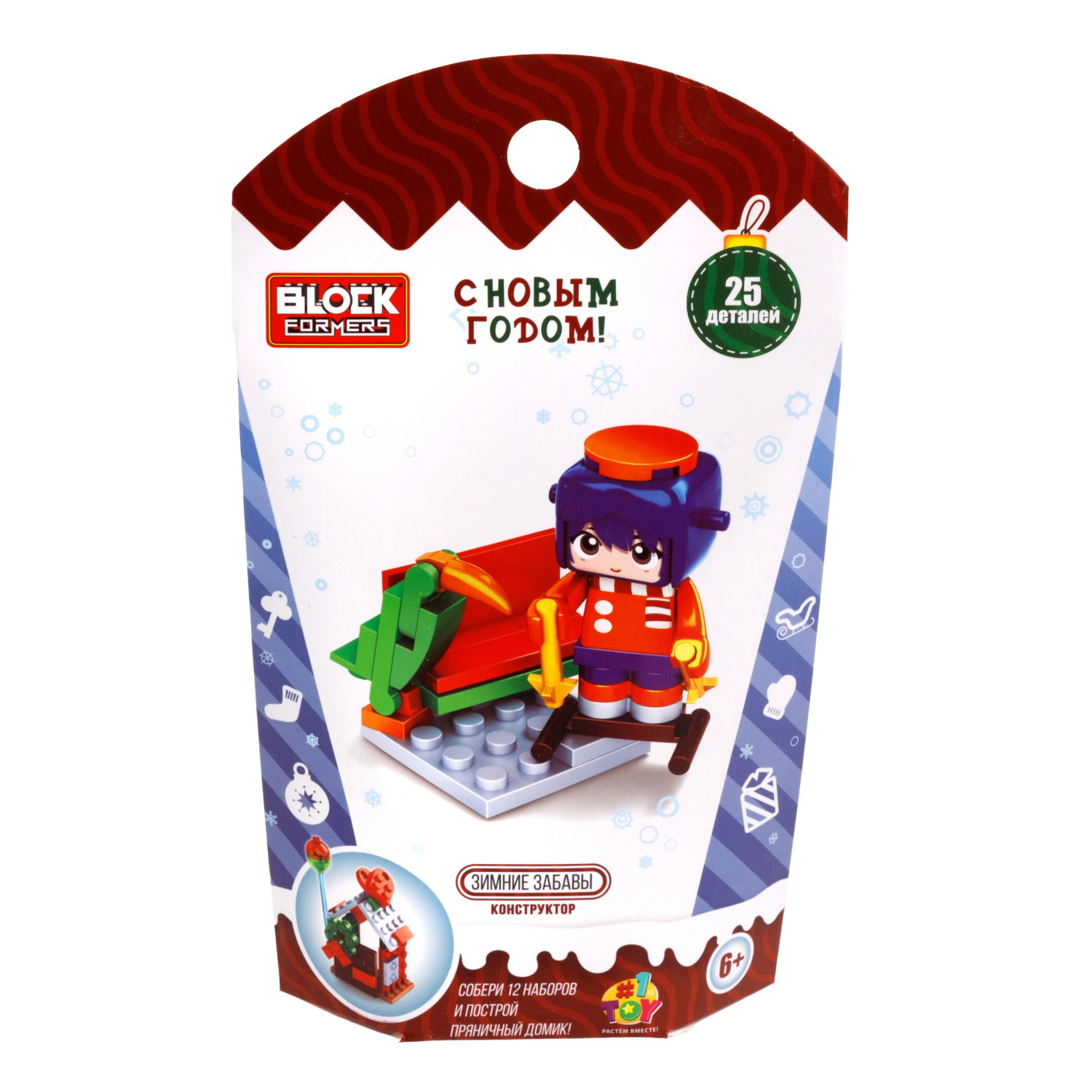 1Toy конструктор Blockformers "Новый год", 12 видов в ассортименте