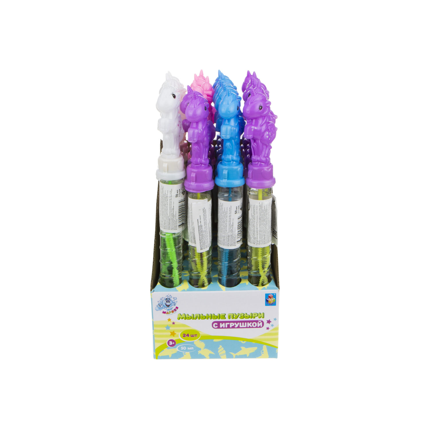 Мыльные пузыри с игрушкой 1TOY "Мы-шарики!" "Единорог" (50 мл.)