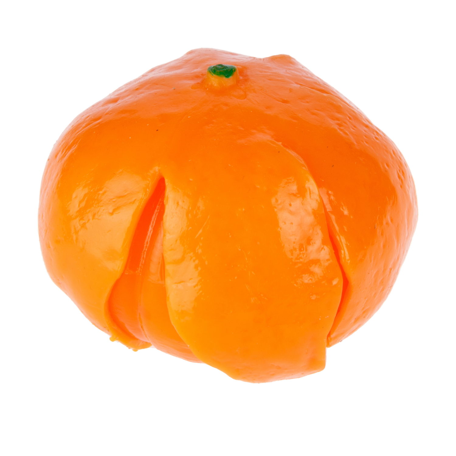 1toy Жмяка-антистресс "Мандарин" 6,5х6,5х5 см, Оранжевый, 12 шт. в д/б