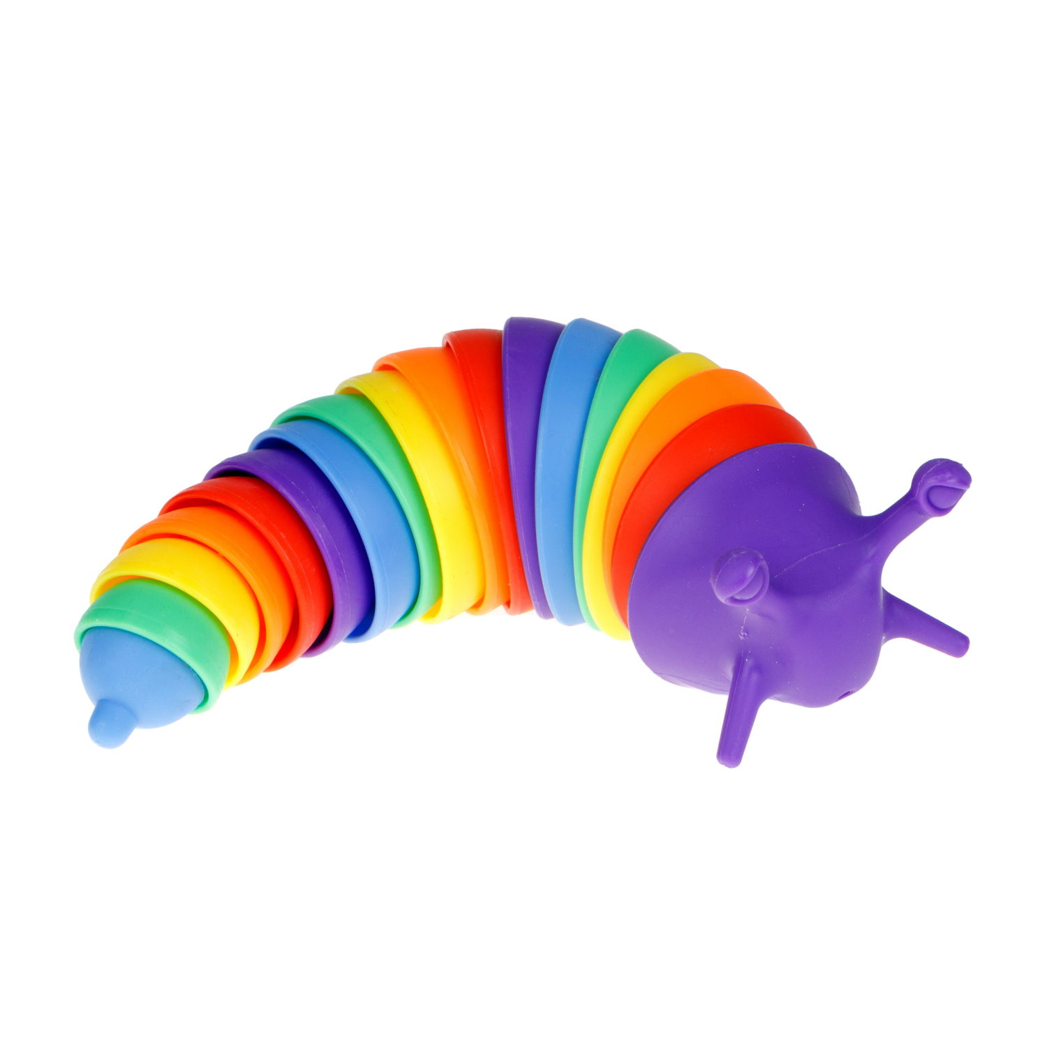 Развивающая антистресс-игрушка 1TOY Гремушка «Слизняк», 6 цветов в ассортименте