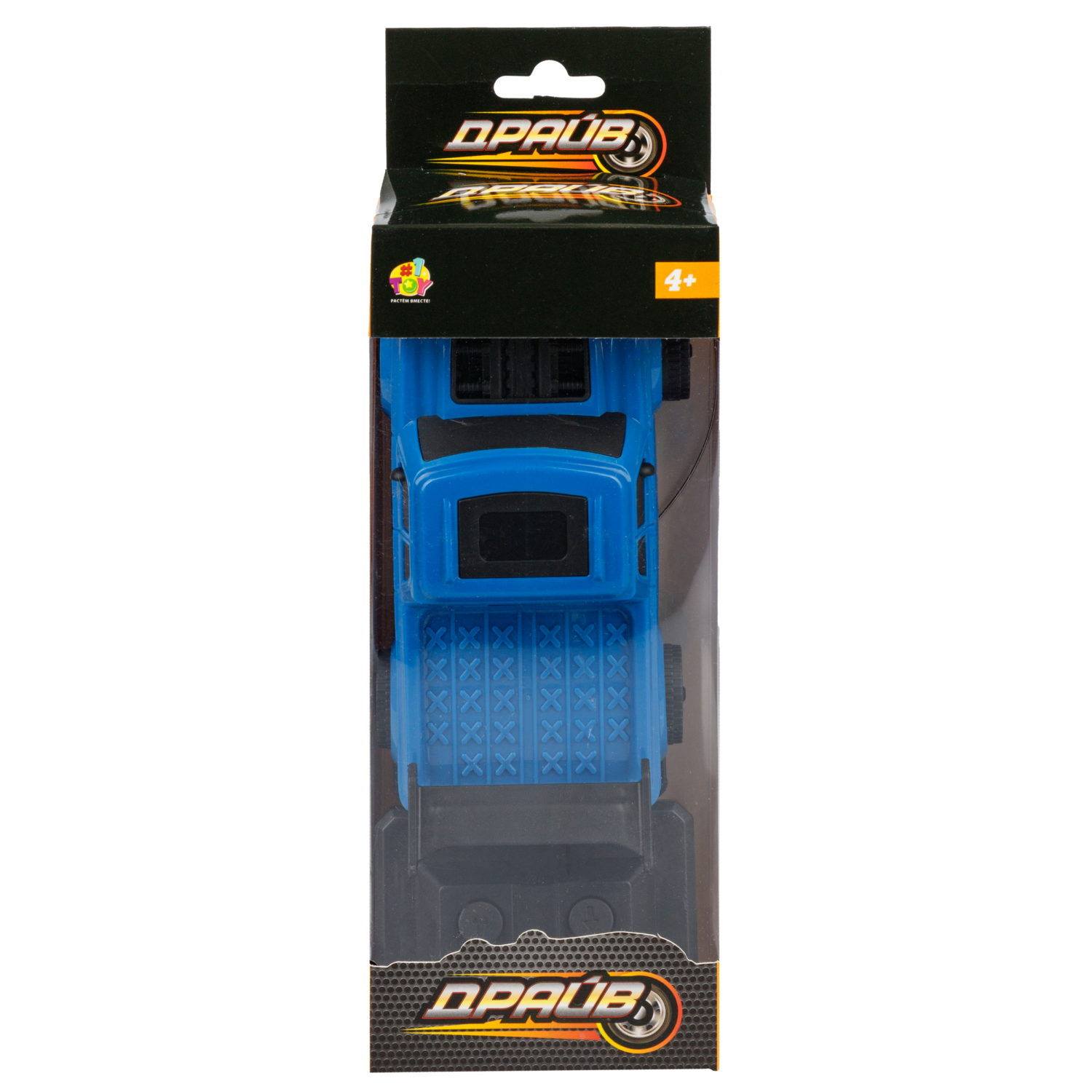 Машинка на пульте управления 1TOY Драйв Спорткар, 1:35, 27 МГц, 2 канала, синяя/зеленая