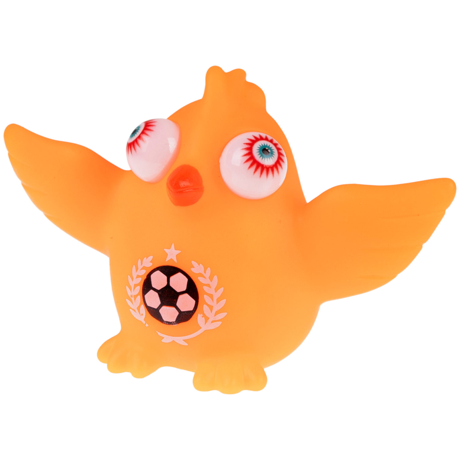 1TOY Пучеглаз-антистресс "Птицы" 7х6x5 см, оранжевый