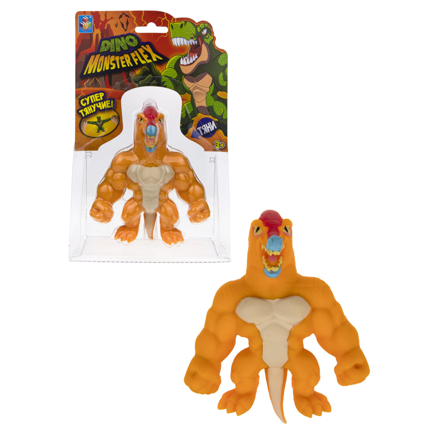 1TOY MONSTER FLEX DINO, тянущиеся фигурки 14см, 14 видов в ассортименте