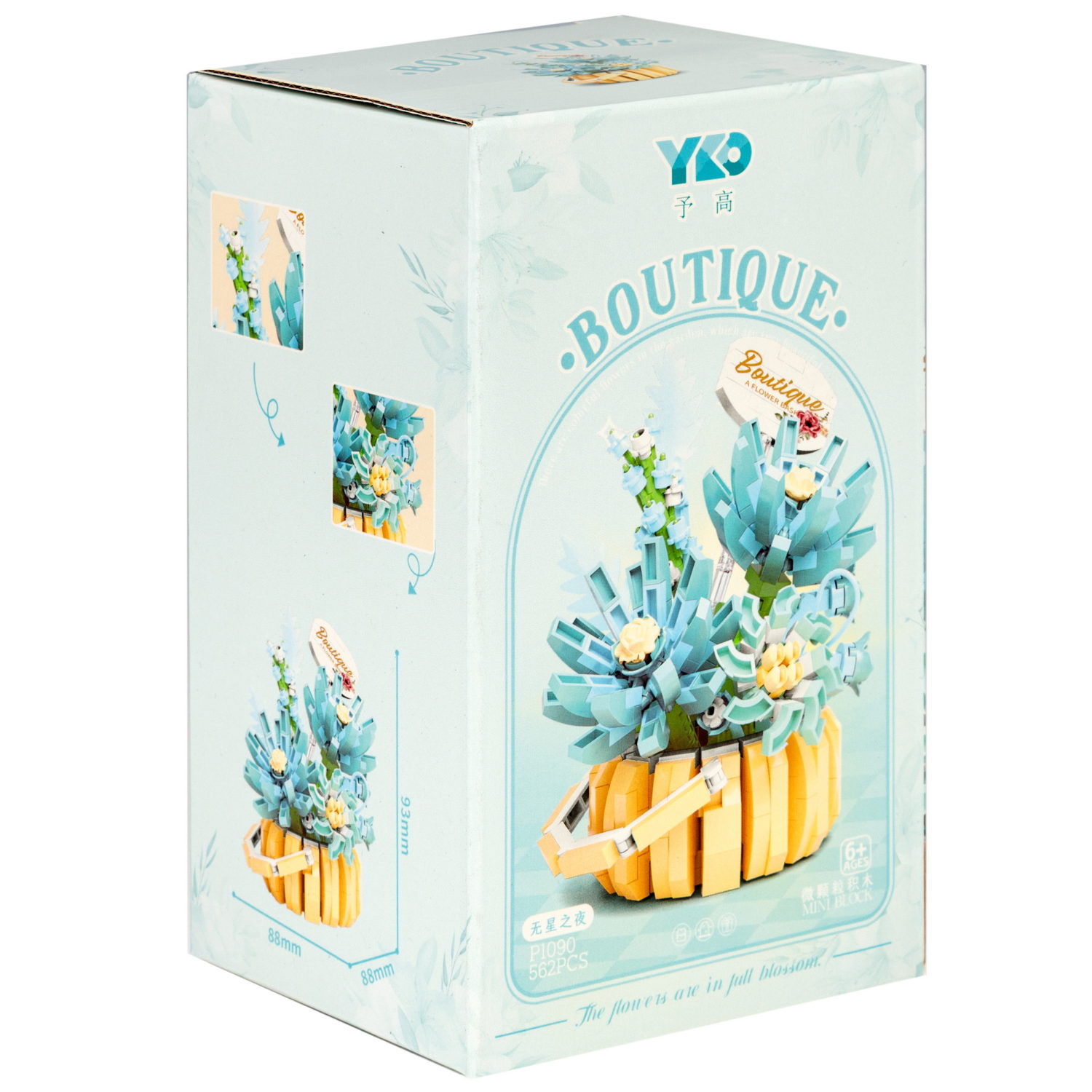 Конструктор 1TOY Blockformers "Голубые цветы", 562 детали