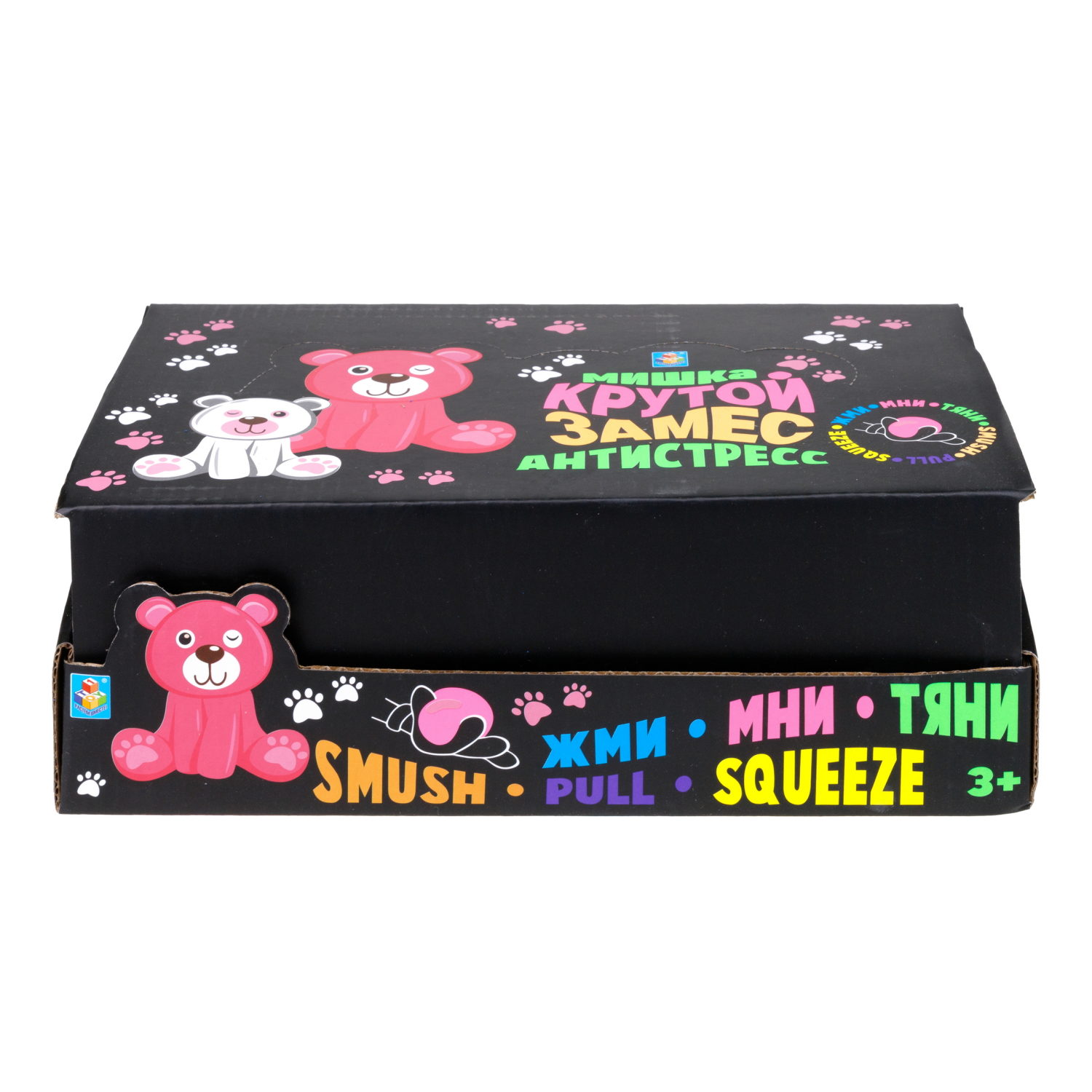 1toy Крутой замес, милый мишка подмигивает 2 цв. в асс, 9*6,5*5,5см, в кор., 12 шт.в дб.