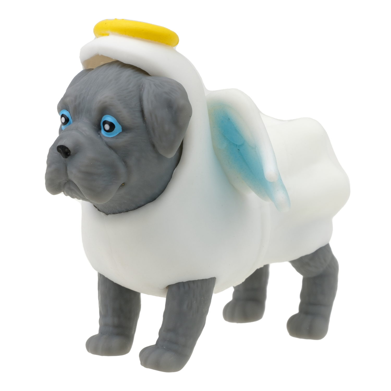 Антистресс игрушка 1TOY Прокачка для собачки серия 3, тянущаяся собачка в костюмчике, тянучка Мастиф - ангел