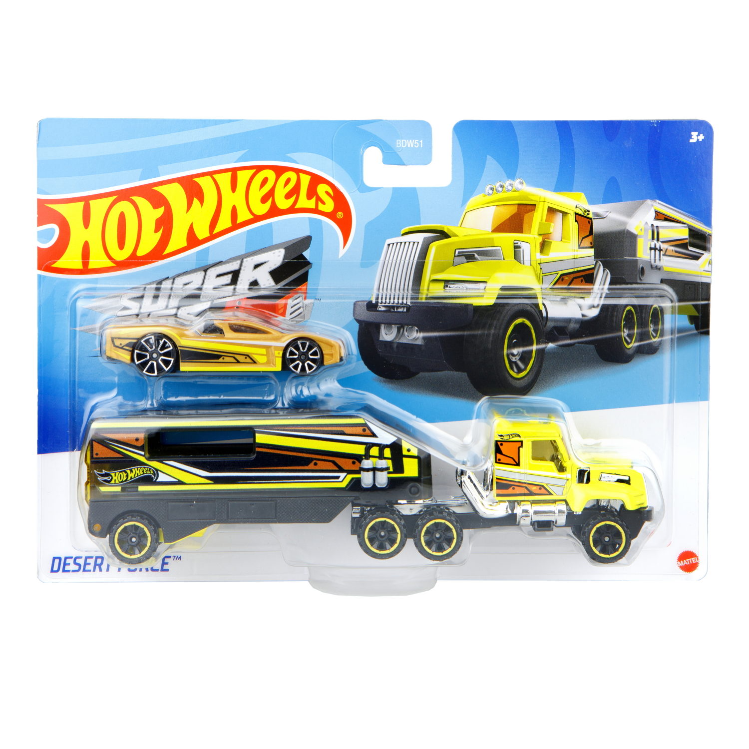 Hot wheels Набор игровой Супергрузовики со спортивными автомобилями, в асс.