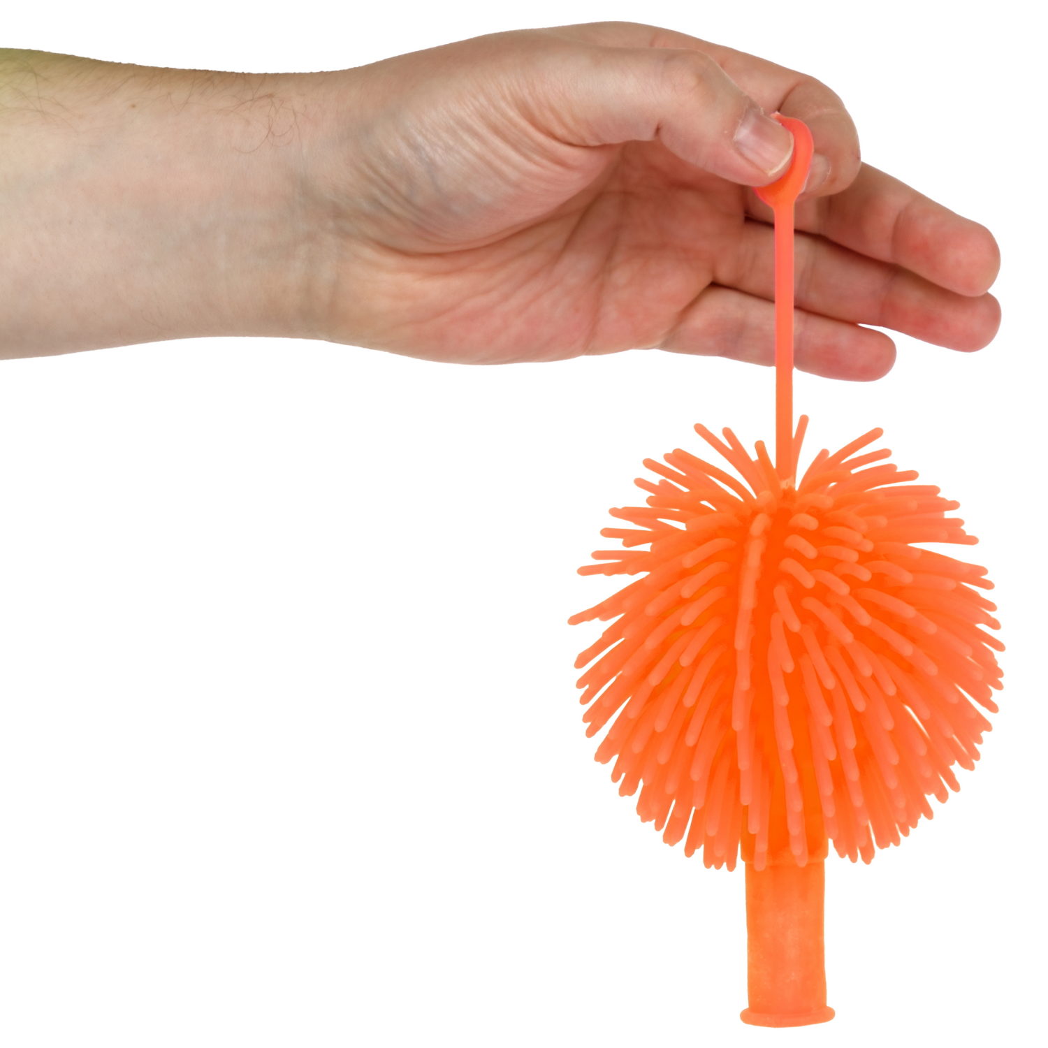 Игрушка ДУТИКИ 1TOY Ёжик йо-йо, максимальный размер 20 см, оранжевый