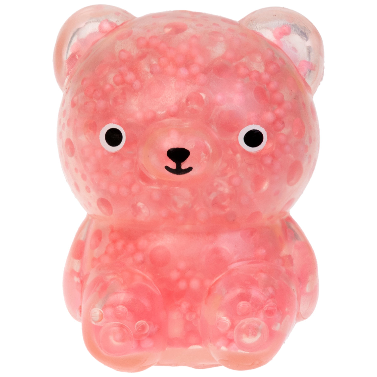 1toy Жмяка, "Медвежонок" с мелкими шариками 6х4,5х5 см, 4 вида в ассортименте