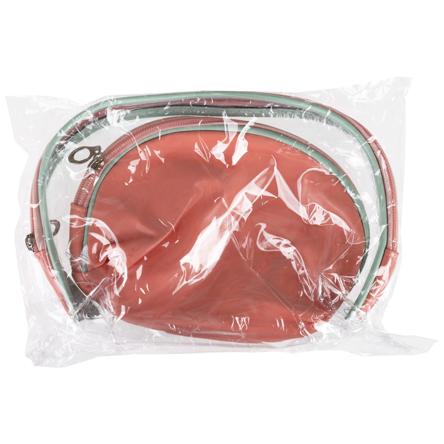 Набор из косметичек 2в1 Lukky Glam Dessert, прозрачная (24*15*8.5 см) и цветная с лого (19*11*8 см)