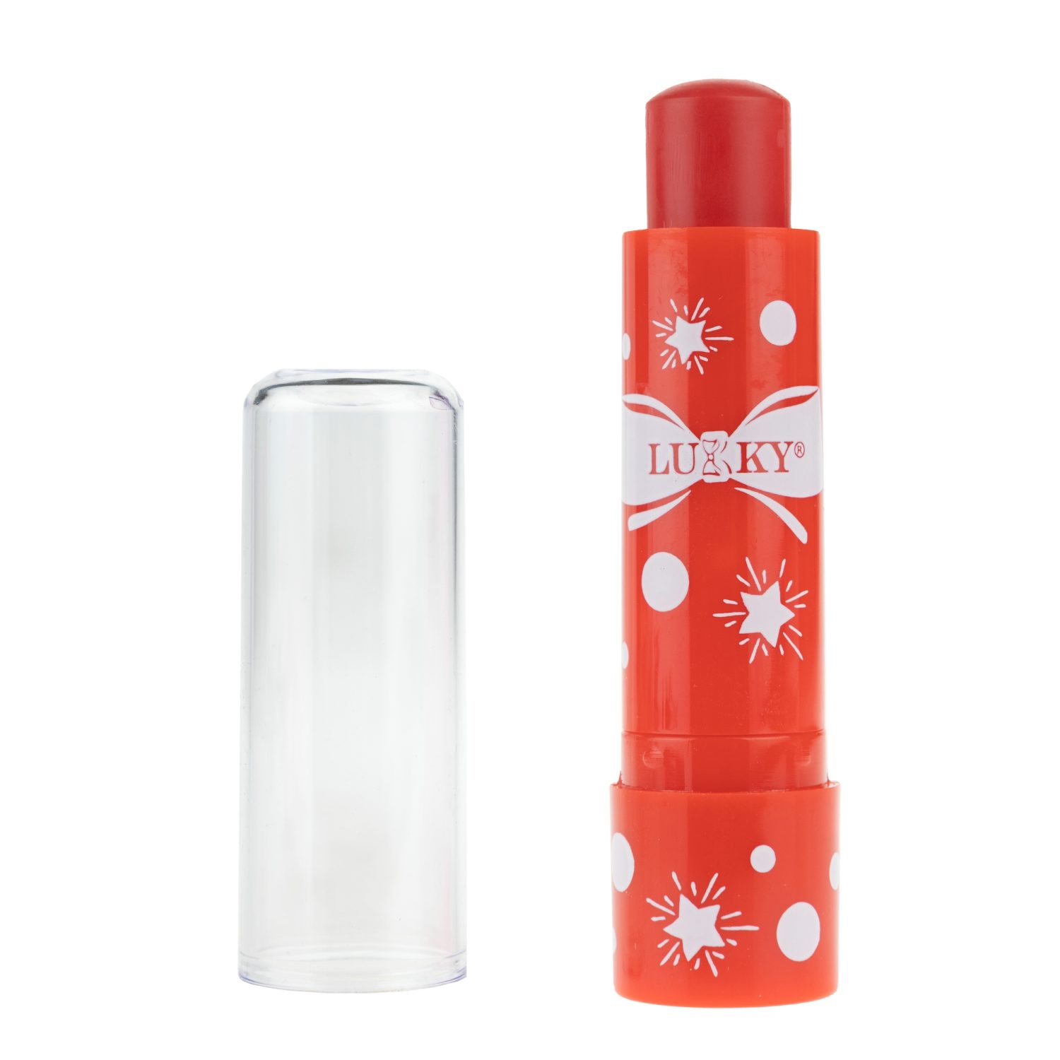 Lukky Мелок для волос с блестками с ароматом клубничного пончика 3,4 г, красный, блистер