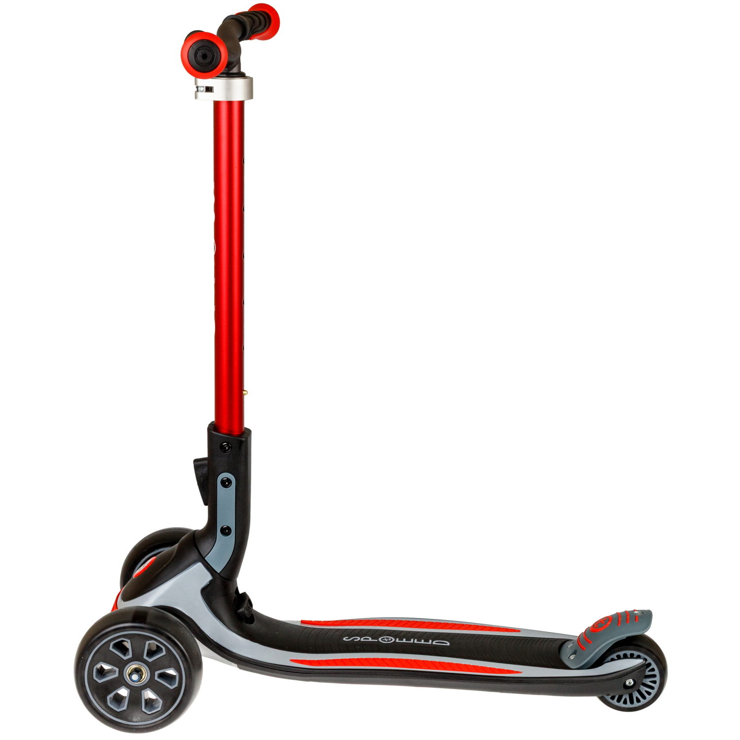 Самокат Top Gear, упр. накл., 3-х кол. PU 2*110/80 мм, складной, регулировка высоты руля, 63*30*102 см, TPR грипсы, черно-красный