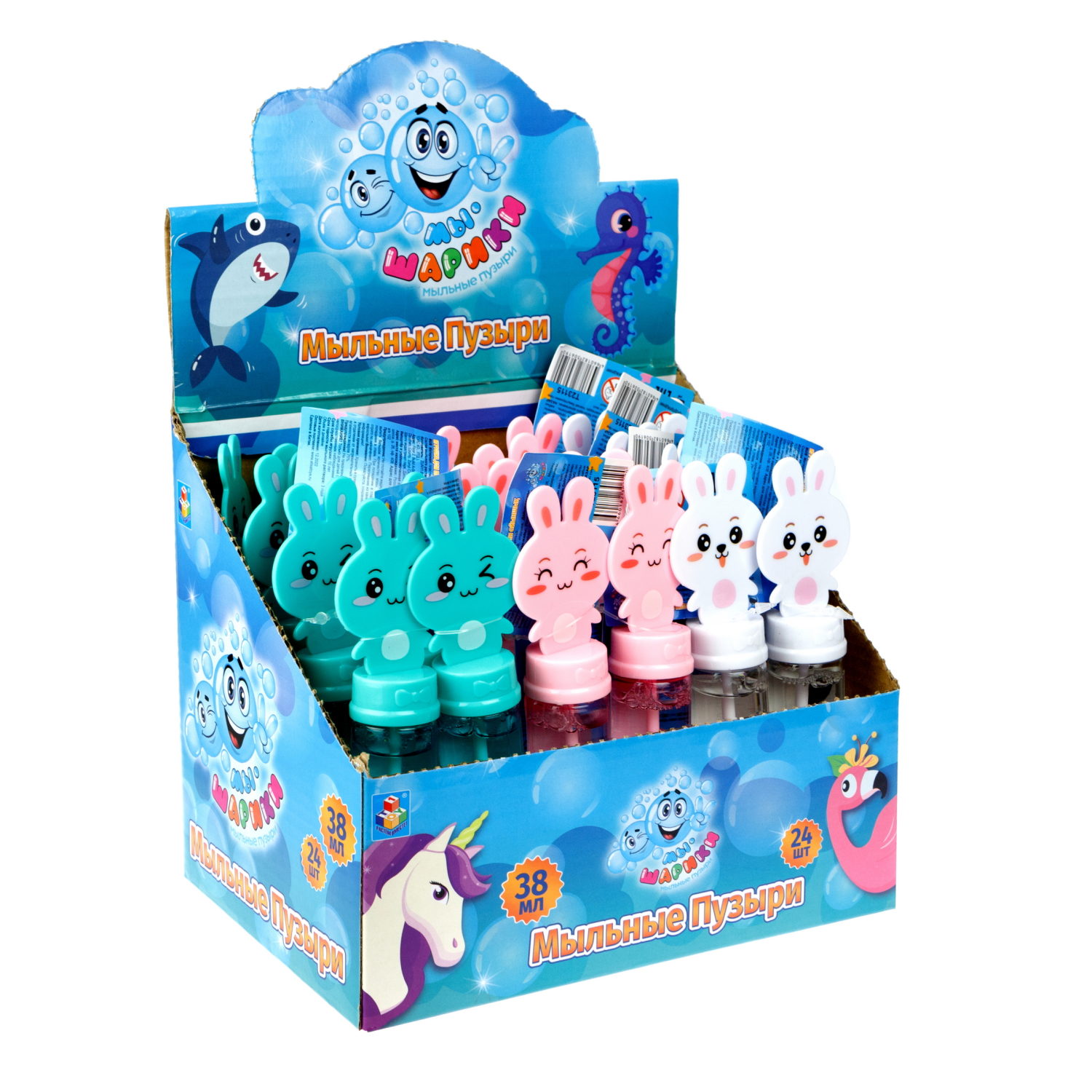 Мыльные пузыри 1TOY Мы-шарики! Кролик, 38 мл, в ассортименте