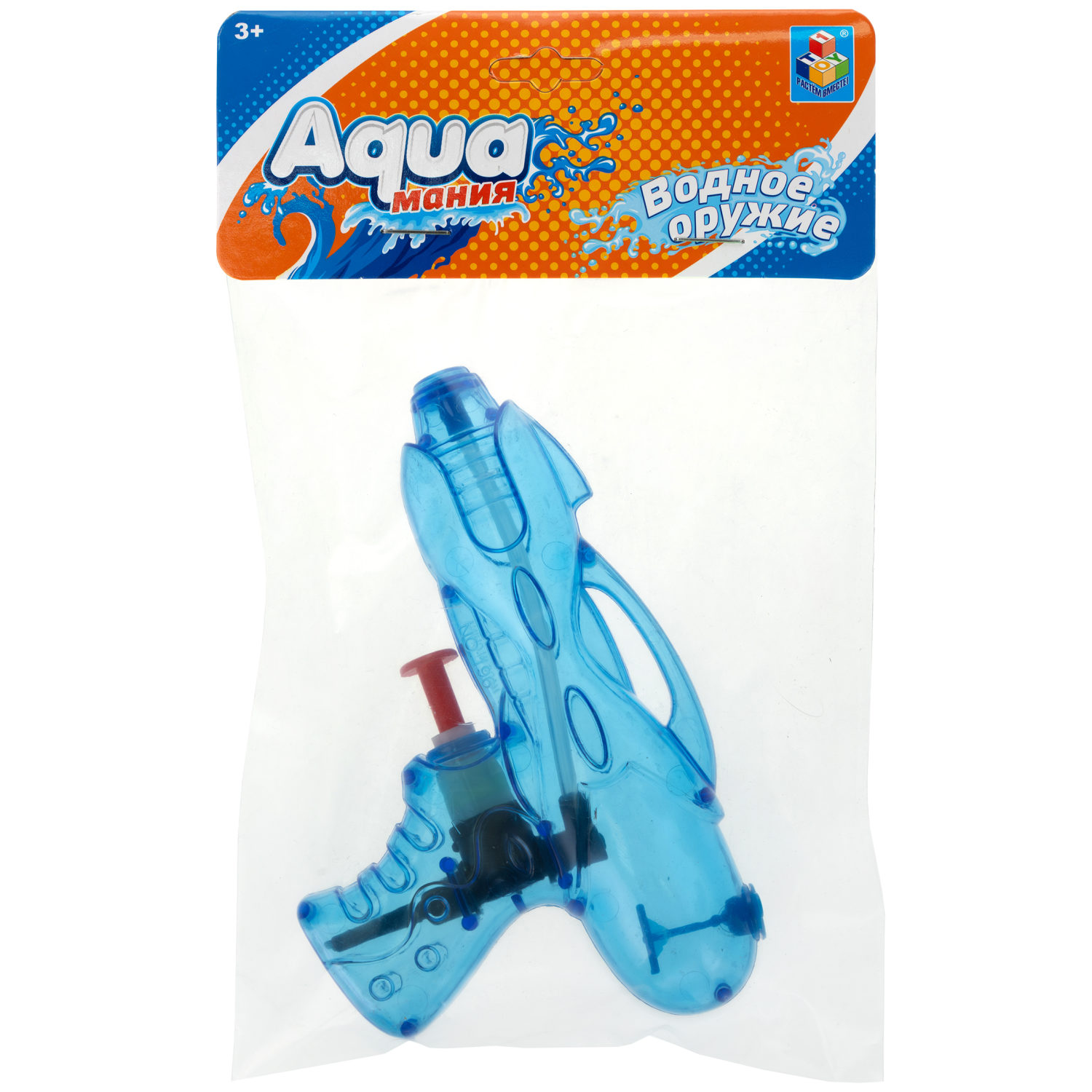 Водный пистолет 1TOY Аквамания, 12,5х8,5х2,4 см