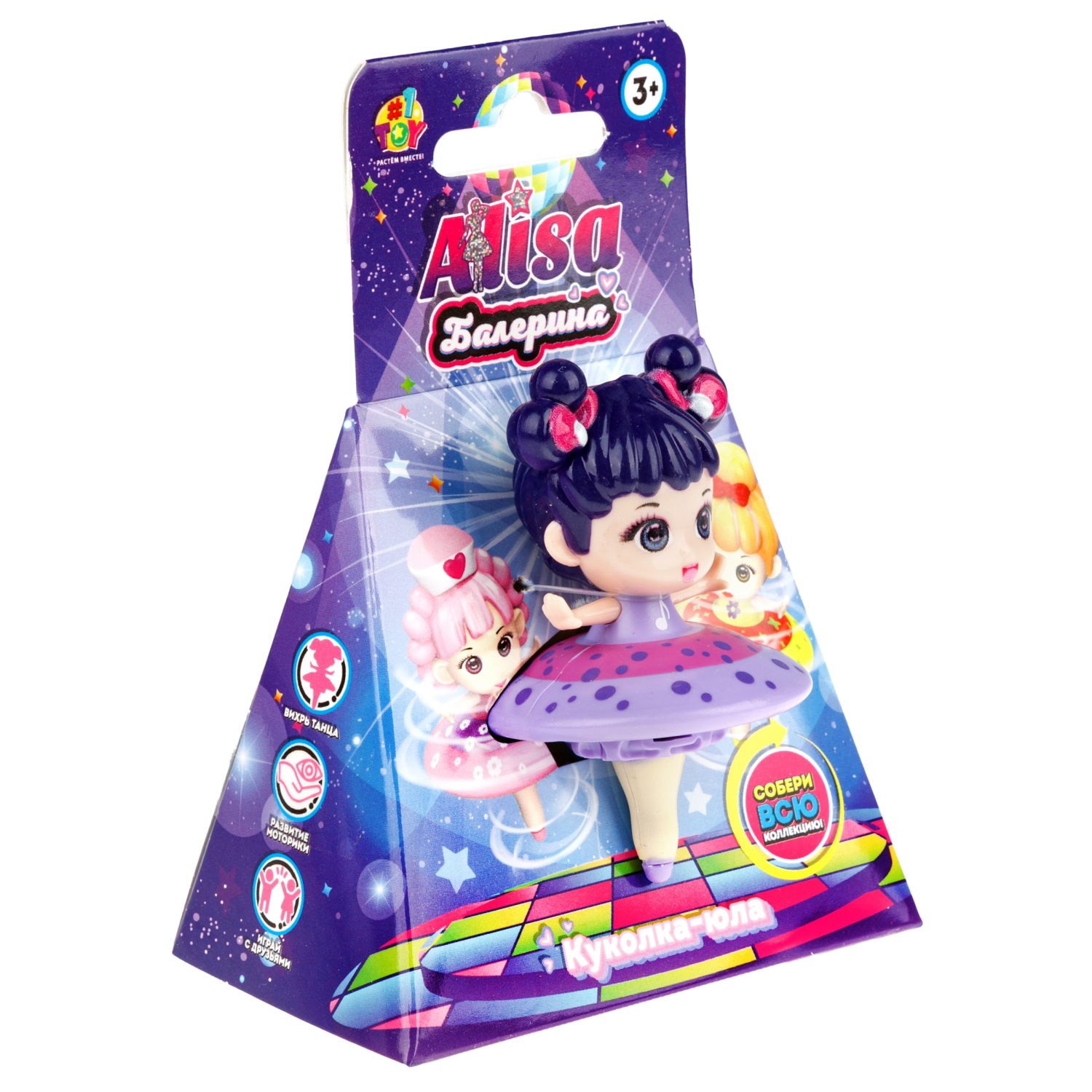 Крутящаяся куколка 1TOY Алиса Балерина, в ассортименте