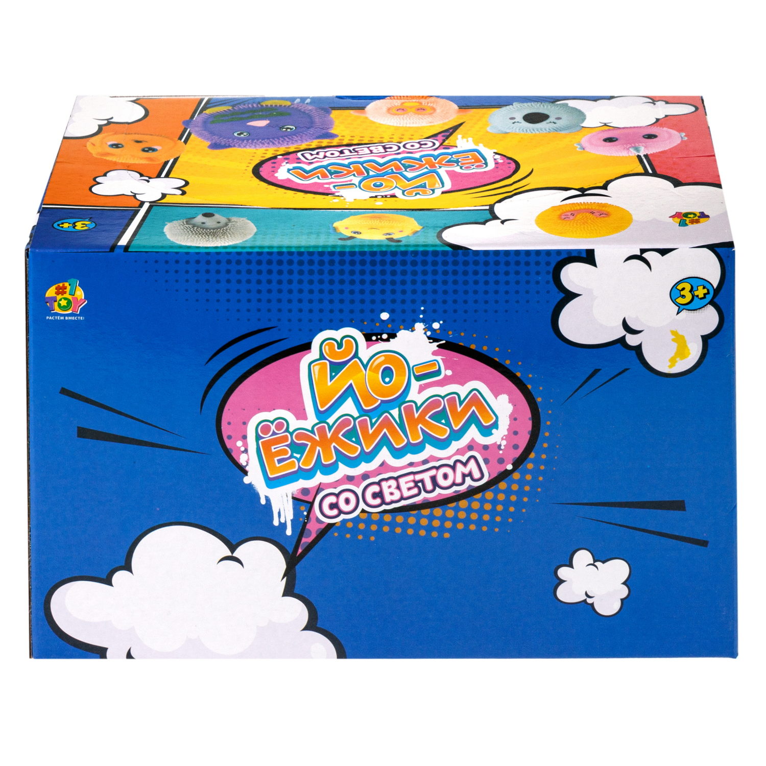 Игрушка-антистресс для рук 1toy Йо-Ёжики, "Животные" 13 см, со светом, 8 видов  в ассортименте