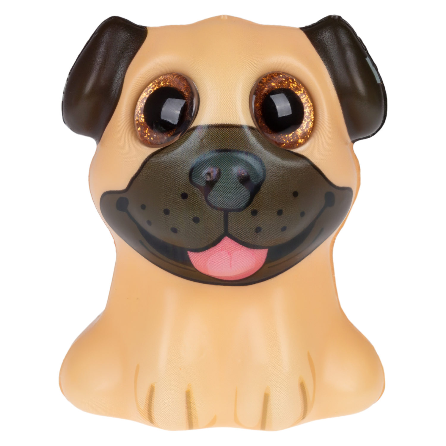 Глазастый сквиш 1TOY Животные Бульдог, игрушка-антистресс для рук, жмякалка, 9,5х8 см