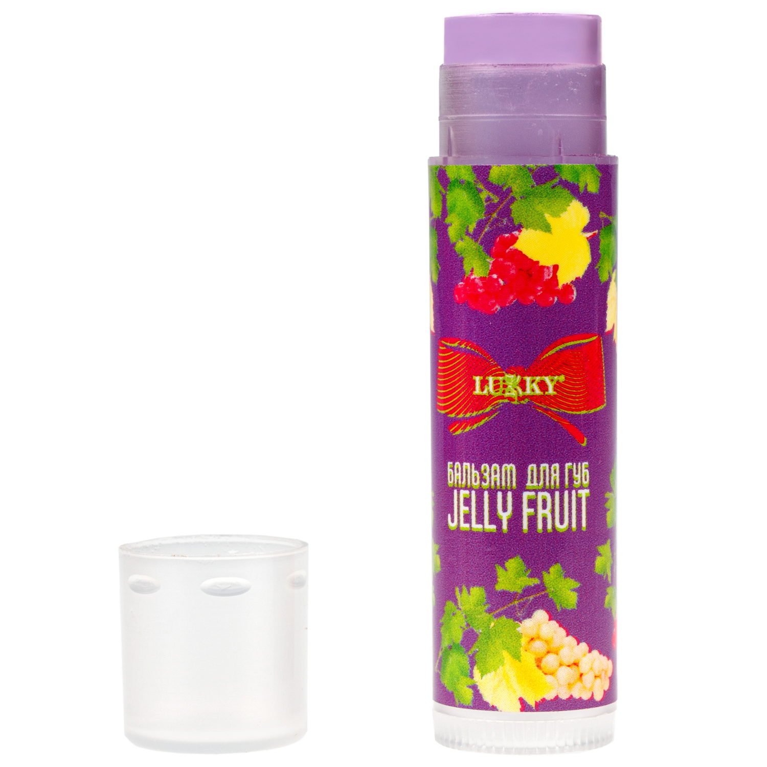 Lukky Jelly Fruit Бальзам д.губ интенсивное увлажнение,3,4г,с аром.тропич.фруктов,виноград,блистер