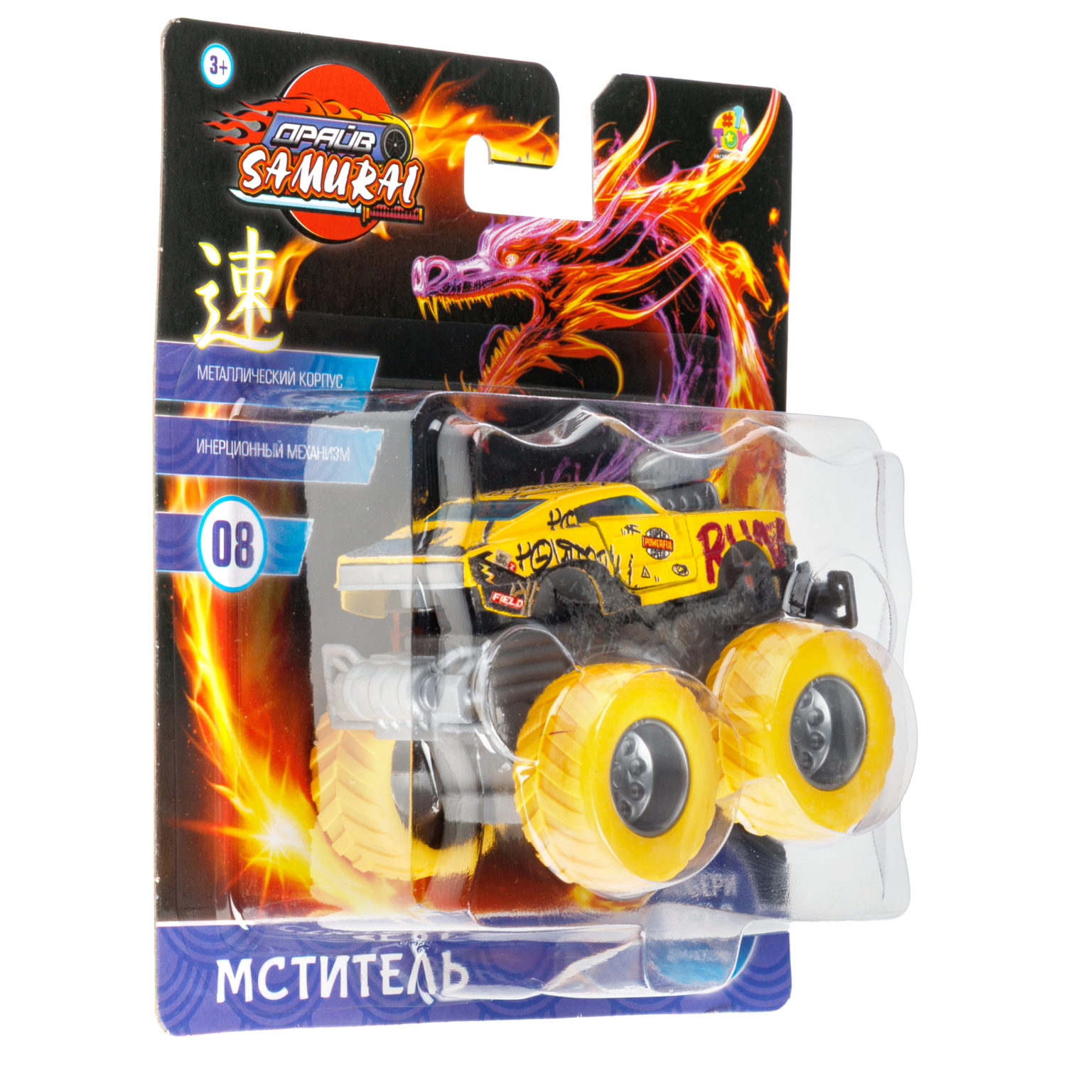 Машинка игрушечная 1TOY Драйв Монстр-трак Классика, инерционный, 8,5 см, цвет в ассортименте