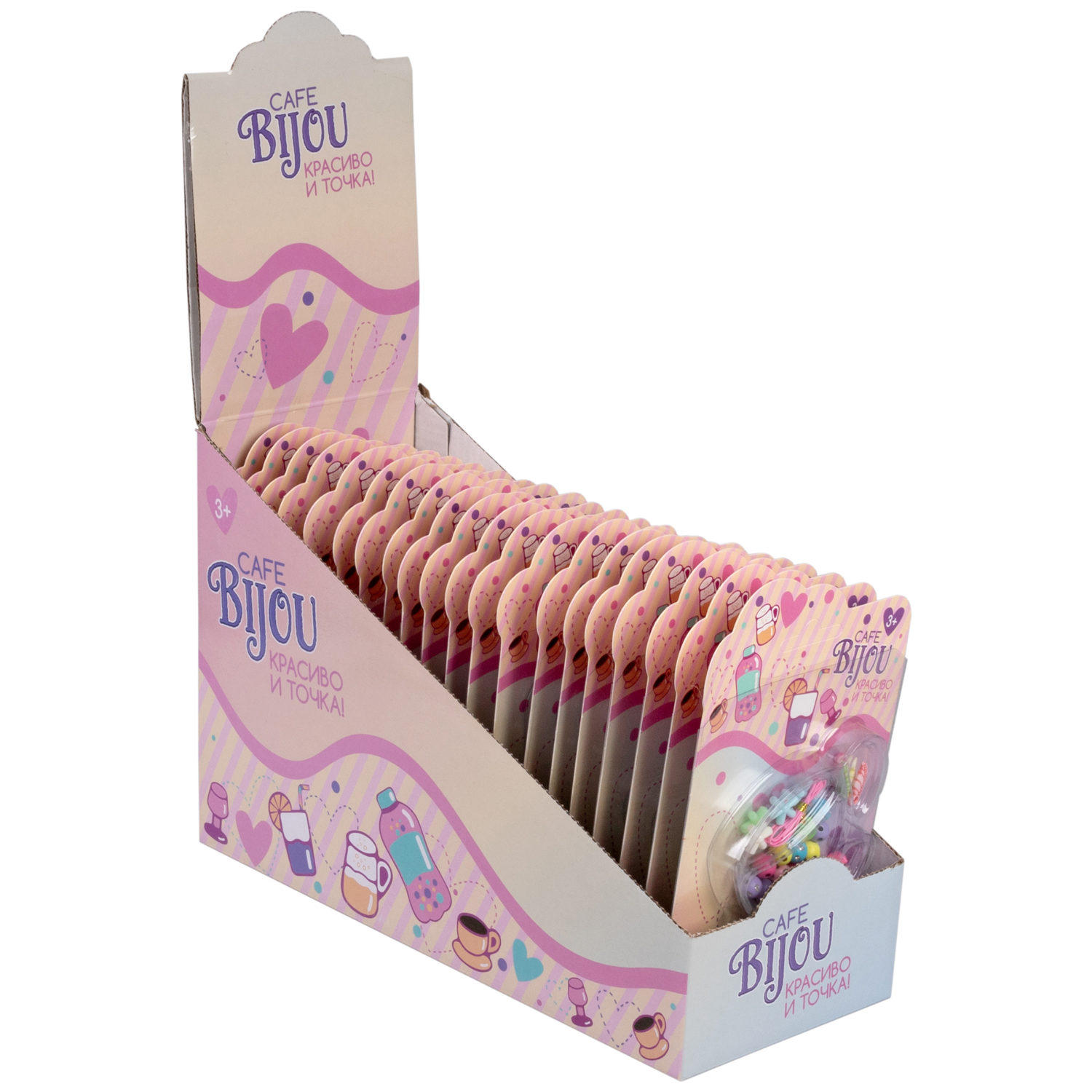 1TOY наб.бусин. напитки 5 видов в асс., блистер 12*19см, 20 шт.в дб.