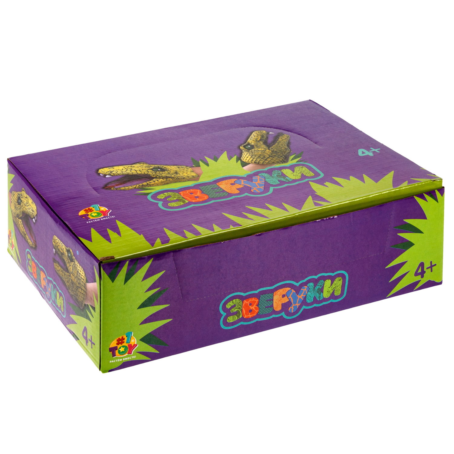 1toy Зверуки большие на руку "Змеи", 12 шт в д/б