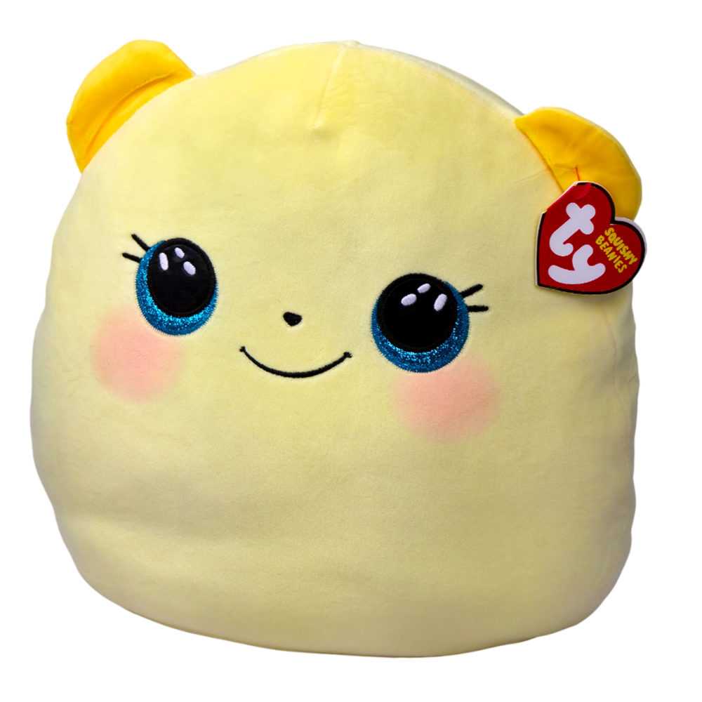 Мягкая игрушка TY Squish-A-Boos жёлтый Мишка Buttercup, 35 cм