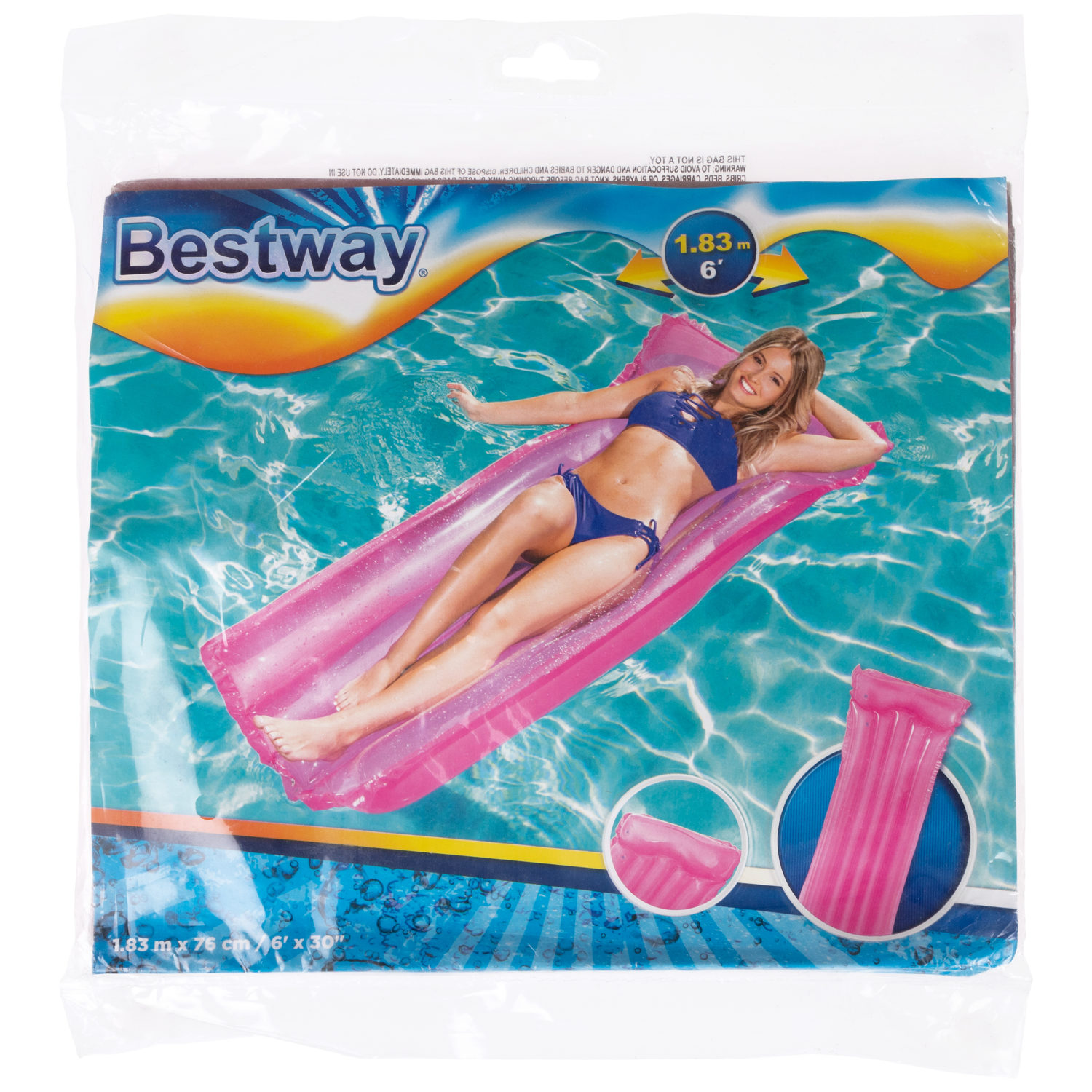 Надувной матрас для плавания Bestway 183 х 76 см, цвета микс