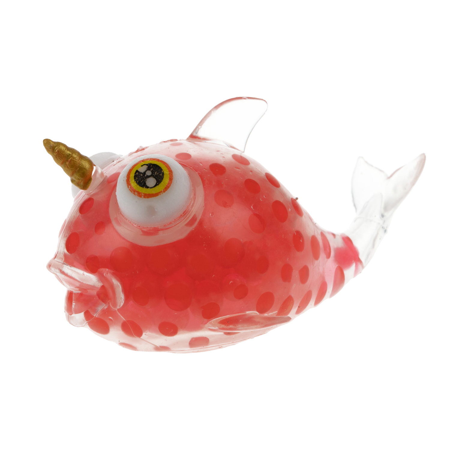 1toy Жмяка нарвал с шариками 11х6 см, красный