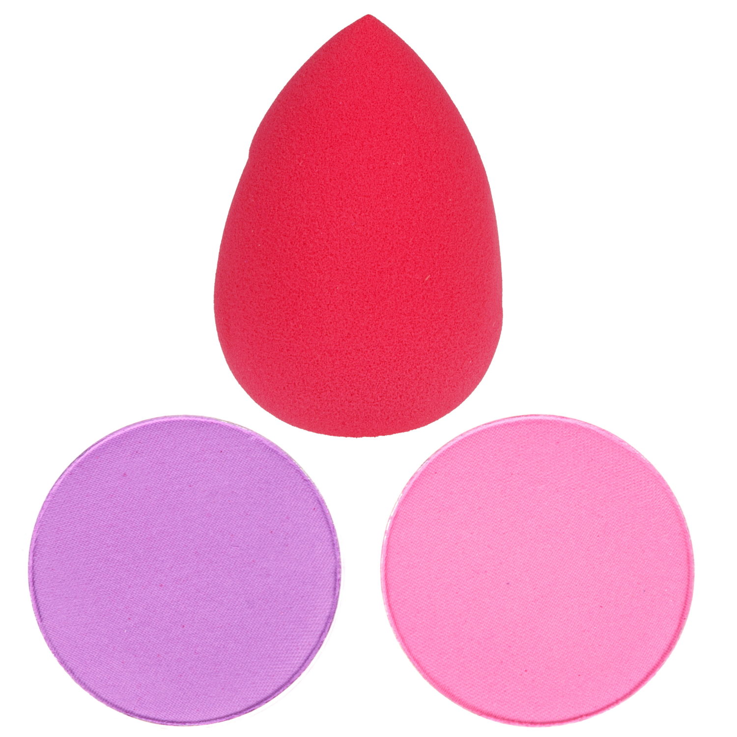 LUKKY набор с пудрой для волос, 2 цв.: розовый и сиреневый, 
3,5г каждая, с каплевидным спонжем