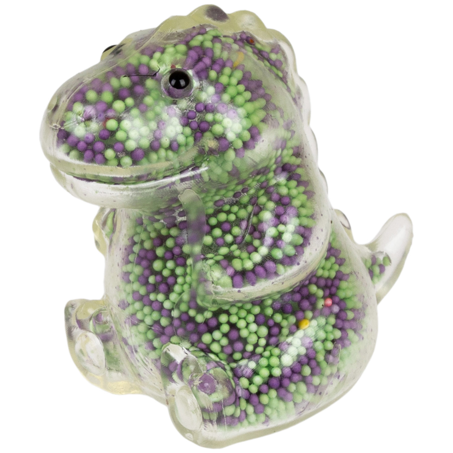 1toy Жмяка динозавр с пенопластовыми шариками, 8х11 см, 4 вида в ассортименте