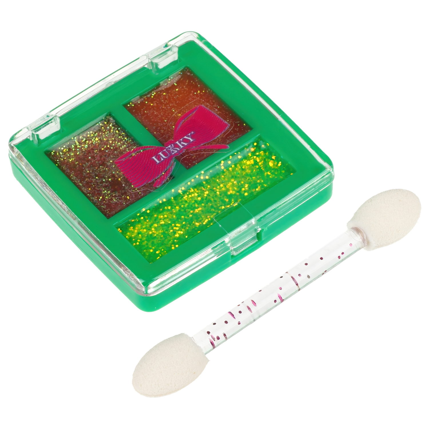 Lukky Бьюти Джем,гель-тени д.век с блёстками,тропический коктейль,2,5 гр,блистер 1