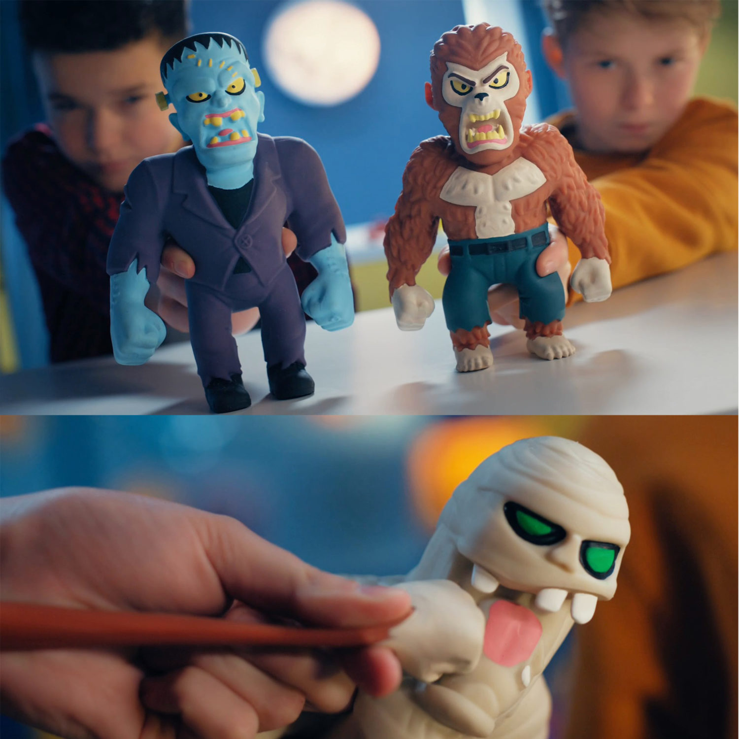 Тянущиеся фигурки 1TOY Monster Flex Maxi монстры тянучки, 21 см, 3 вида в ассортименте