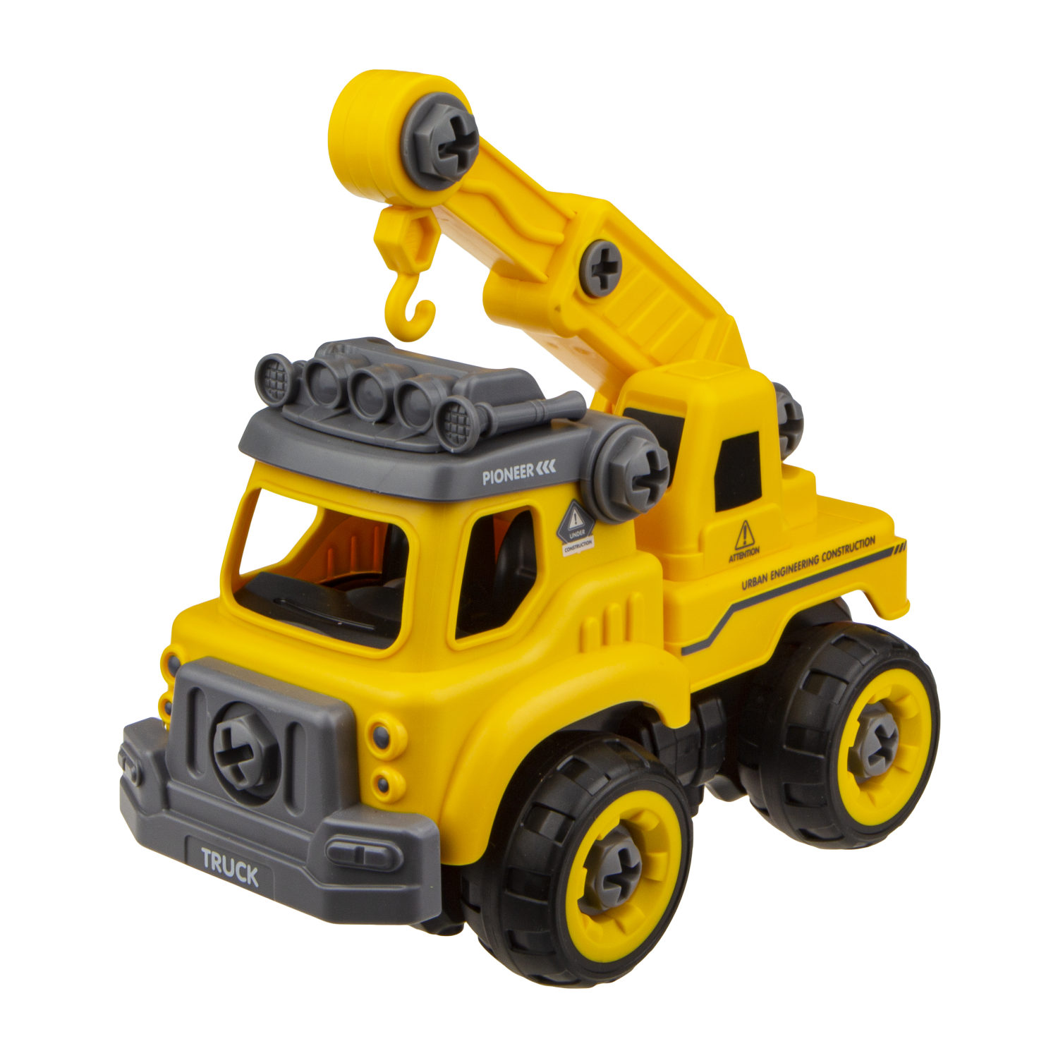 Машинка - конструктор 1TOY Горстрой Автокран игрушка, с шуруповертом и отверткой