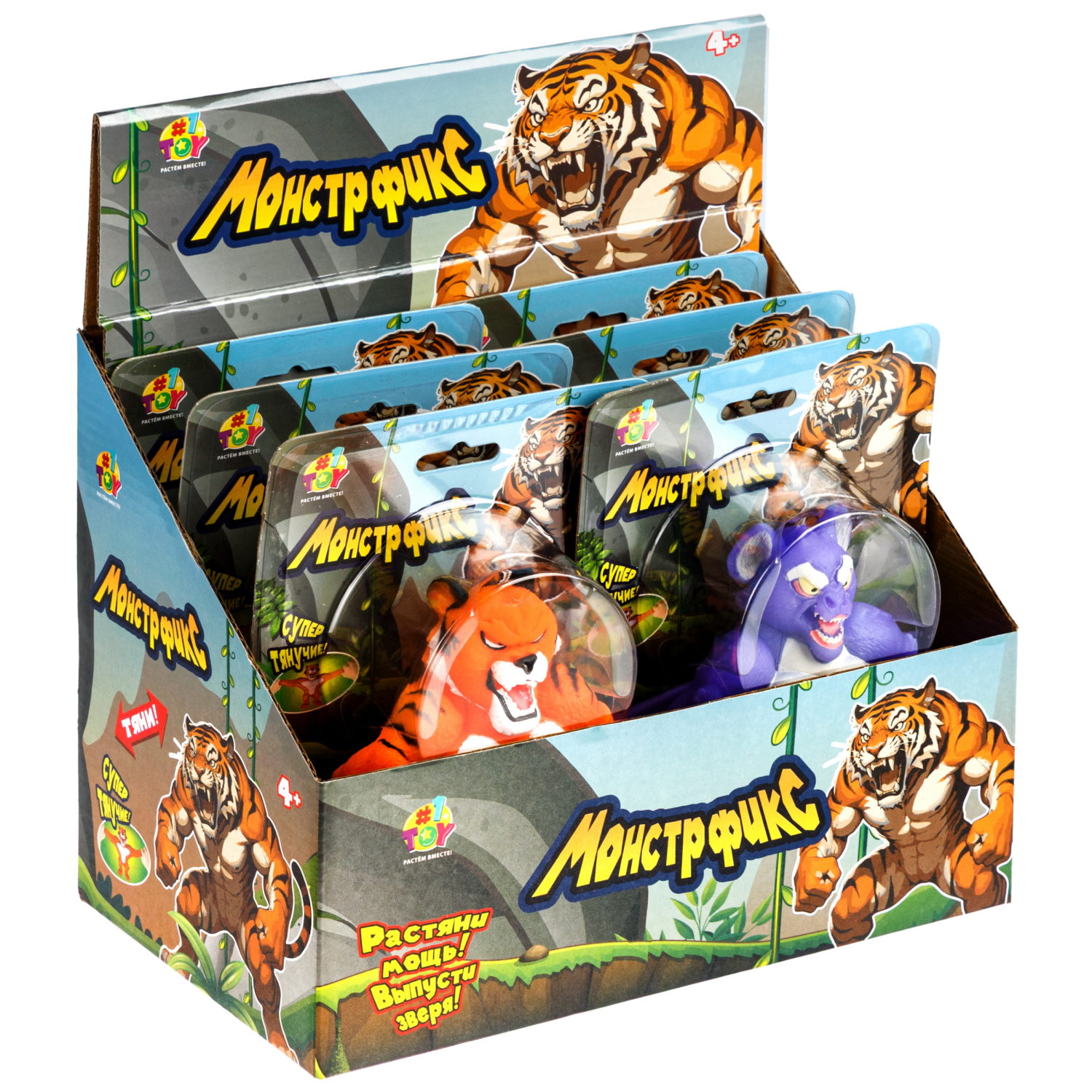 Тянущиеся фигурки 1TOY Монстр Фикс, 15 см, в ассортименте