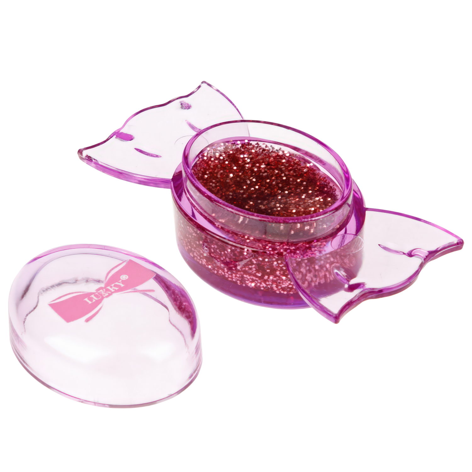 Блёстки для глаз,лица и тела Lukky Glitter BonBon прессованные, розовое золото, 2 г