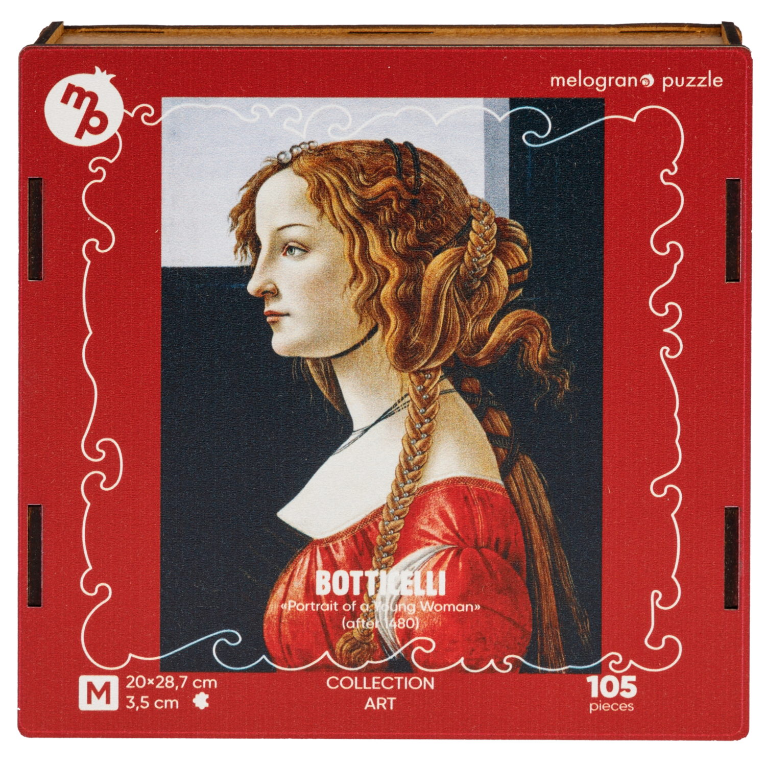Деревянные пазлы Collection Art Боттичелли Портрет молодой женщин, 105 деталей