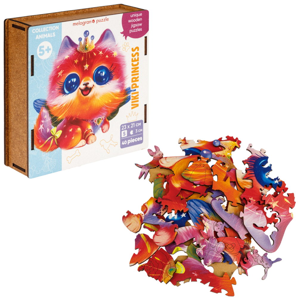 Деревянные пазлы Collection Animals Принцесса Викки, 40 деталей