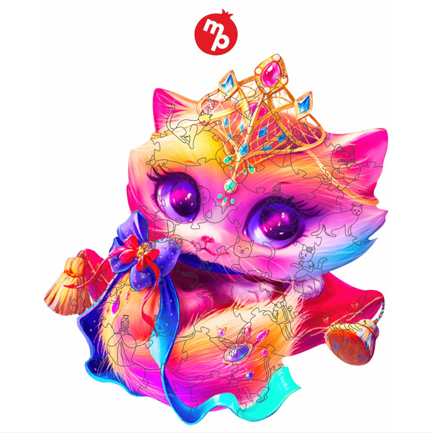 Пазлы Collection Animals Кошечка принцесса, 60 деталей