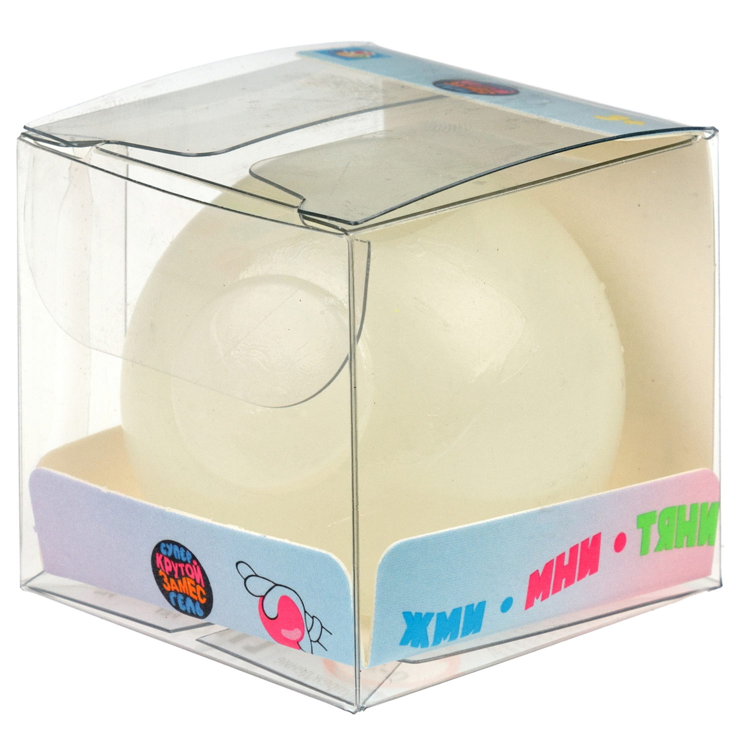 1toy Крутой замес Супергель шар матовый, 6 цветов в ассортименте, 4 см