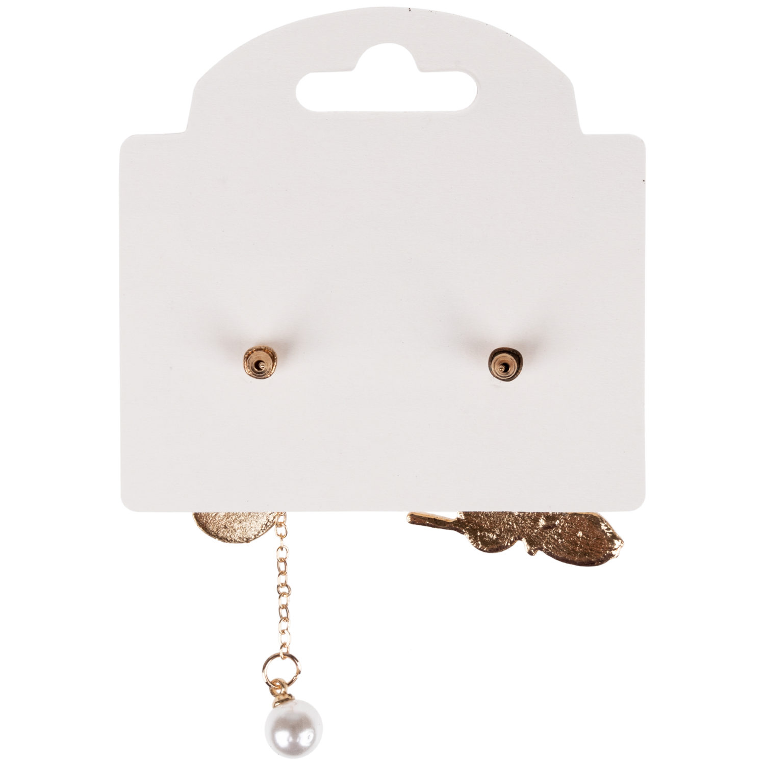 Серьги-гвоздики Lukky Fashion "Кролик на метле и Часы"