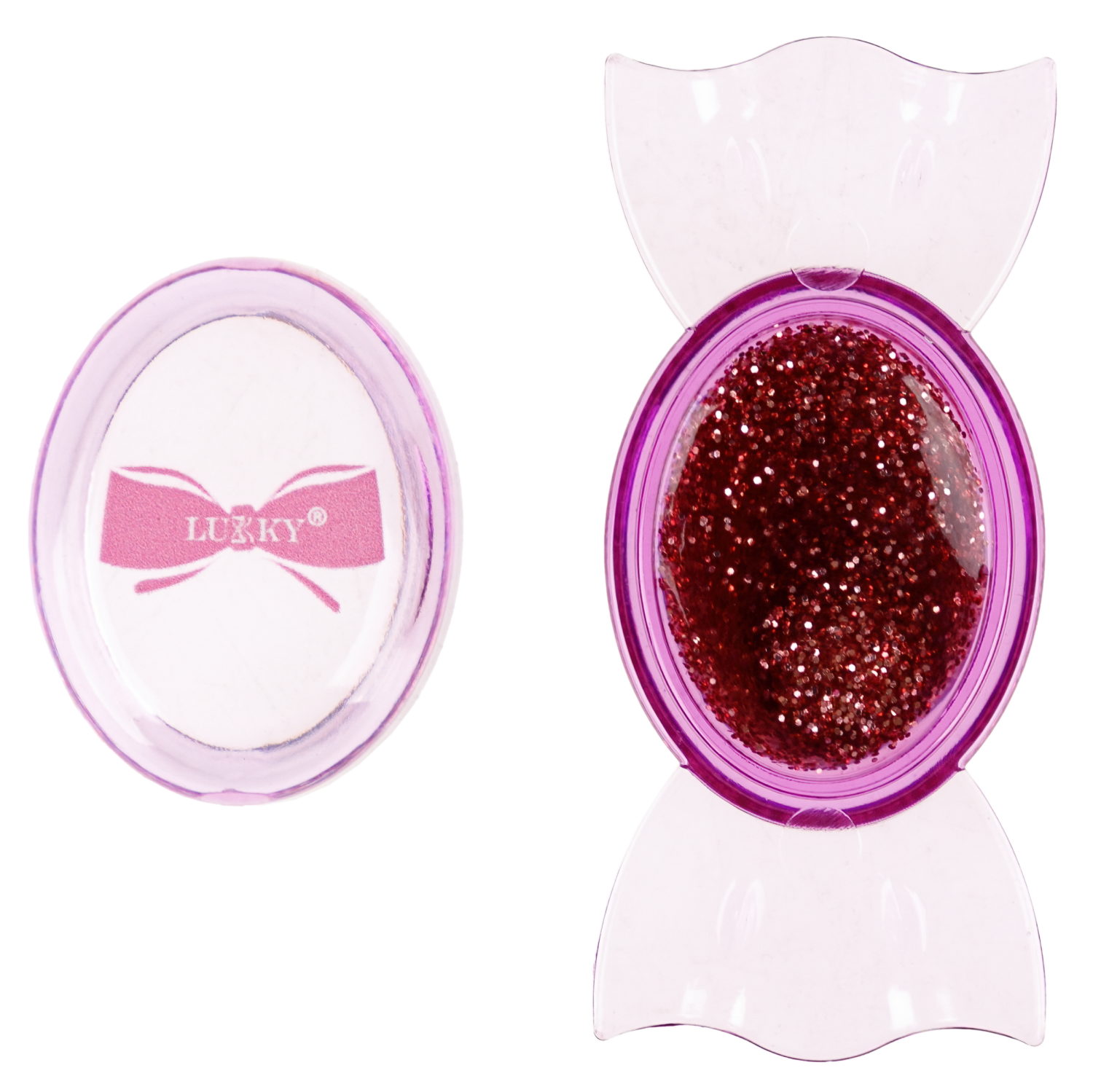 Блёстки для глаз,лица и тела Lukky Glitter BonBon прессованные, розовое золото, 2 г