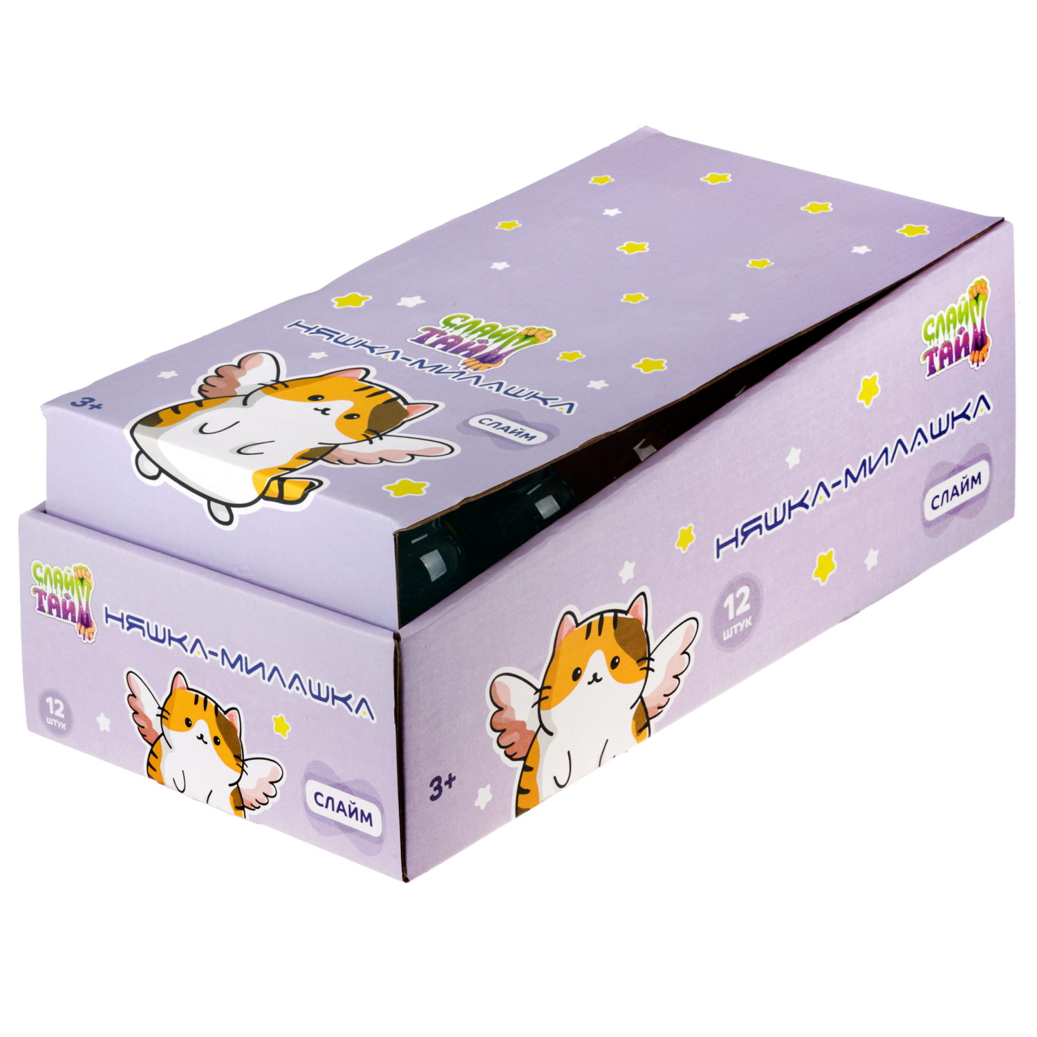 Антистресс-игрушка 1TOY  Слайм цветок в банке, 8,3х4,7х12,4 см