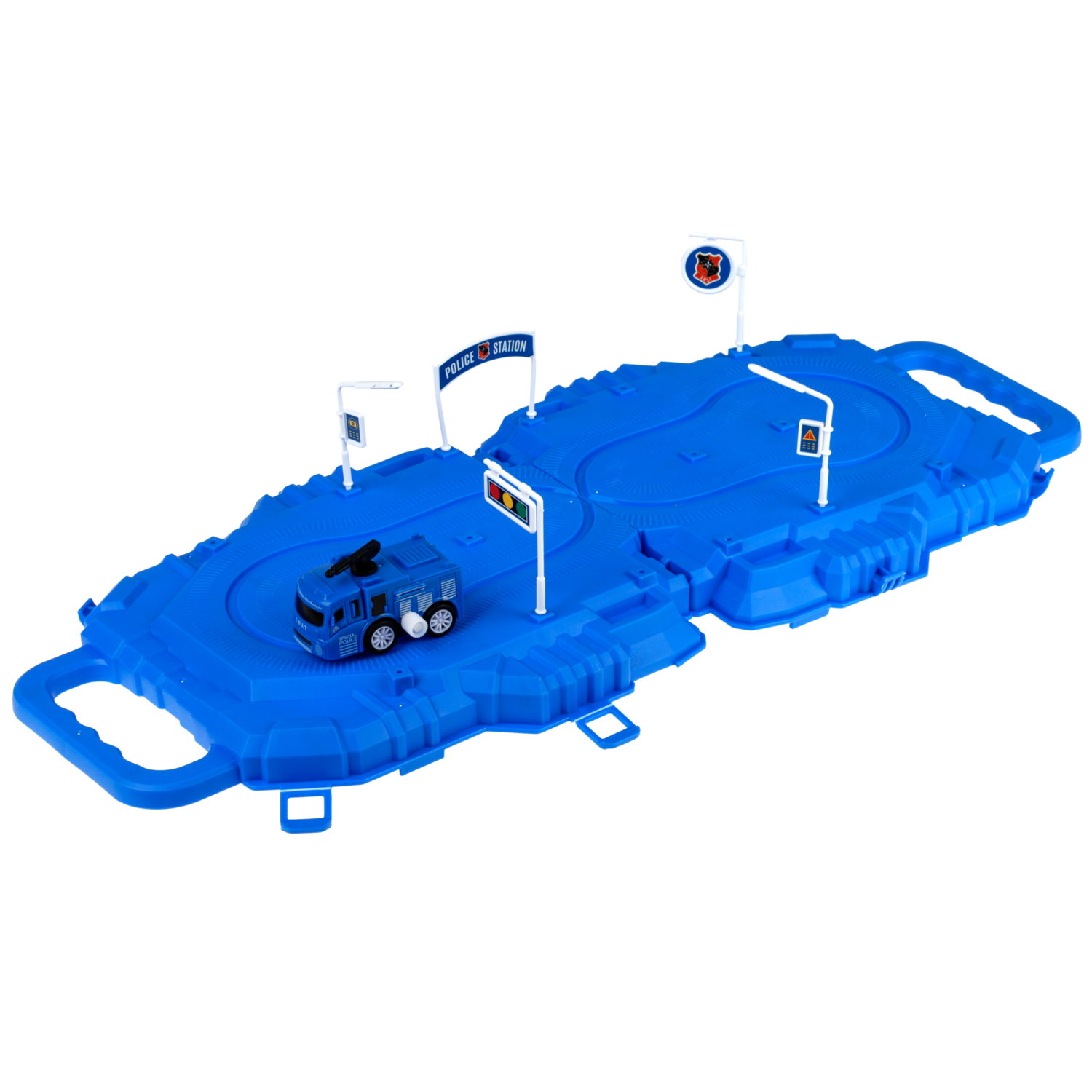 Игровой набор 1TOY Пазл-трек "Экстренные службы полиция" с машинкой, 15 деталей