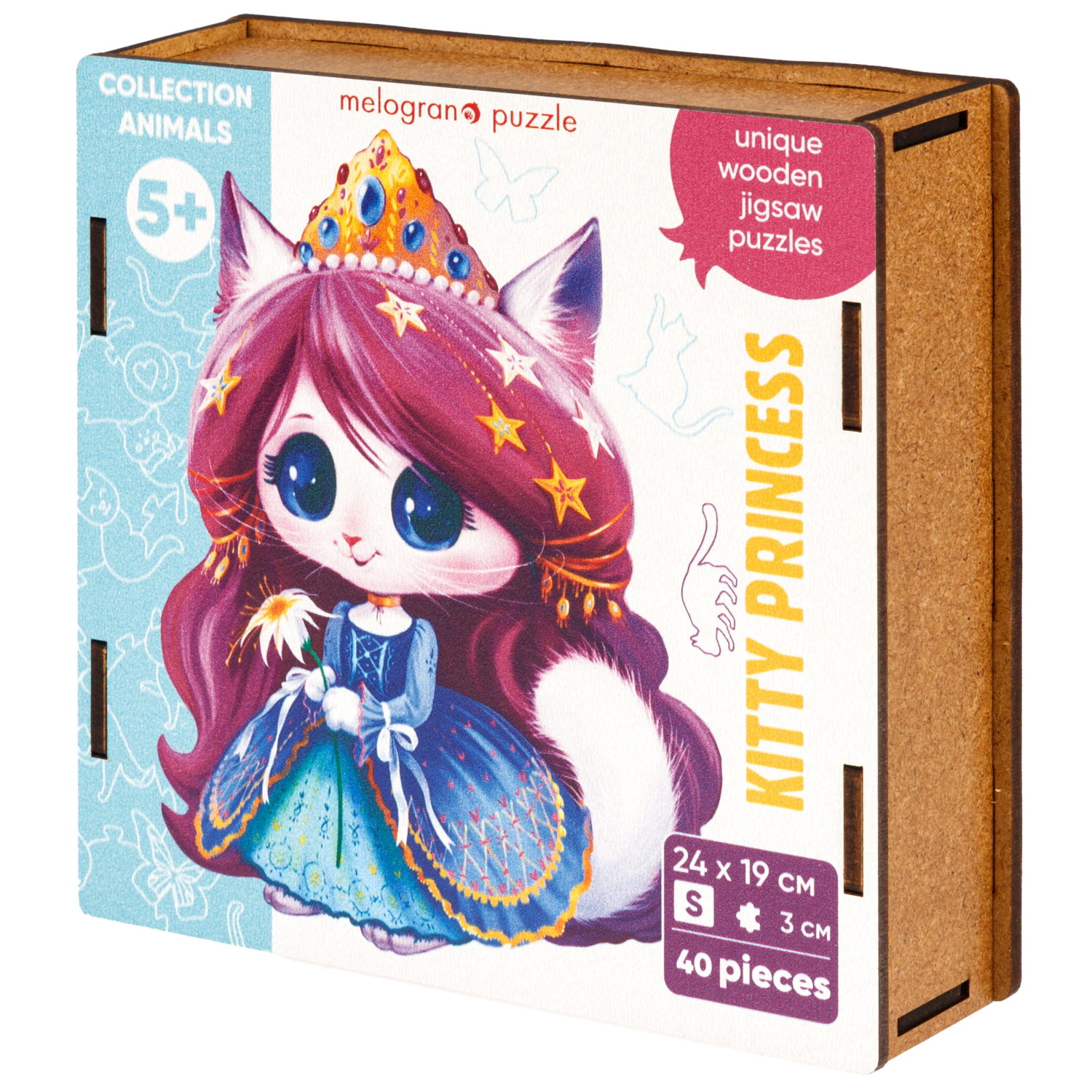 Деревянные пазлы Collection Animals Принцесса Кэйти, 40 деталей