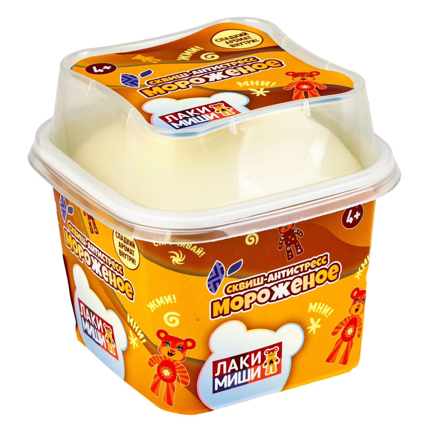 Лакимиши Сквиш Мороженое в стаканчике, 3 аромата в ассортименте, 6,5х6,5х9 см
